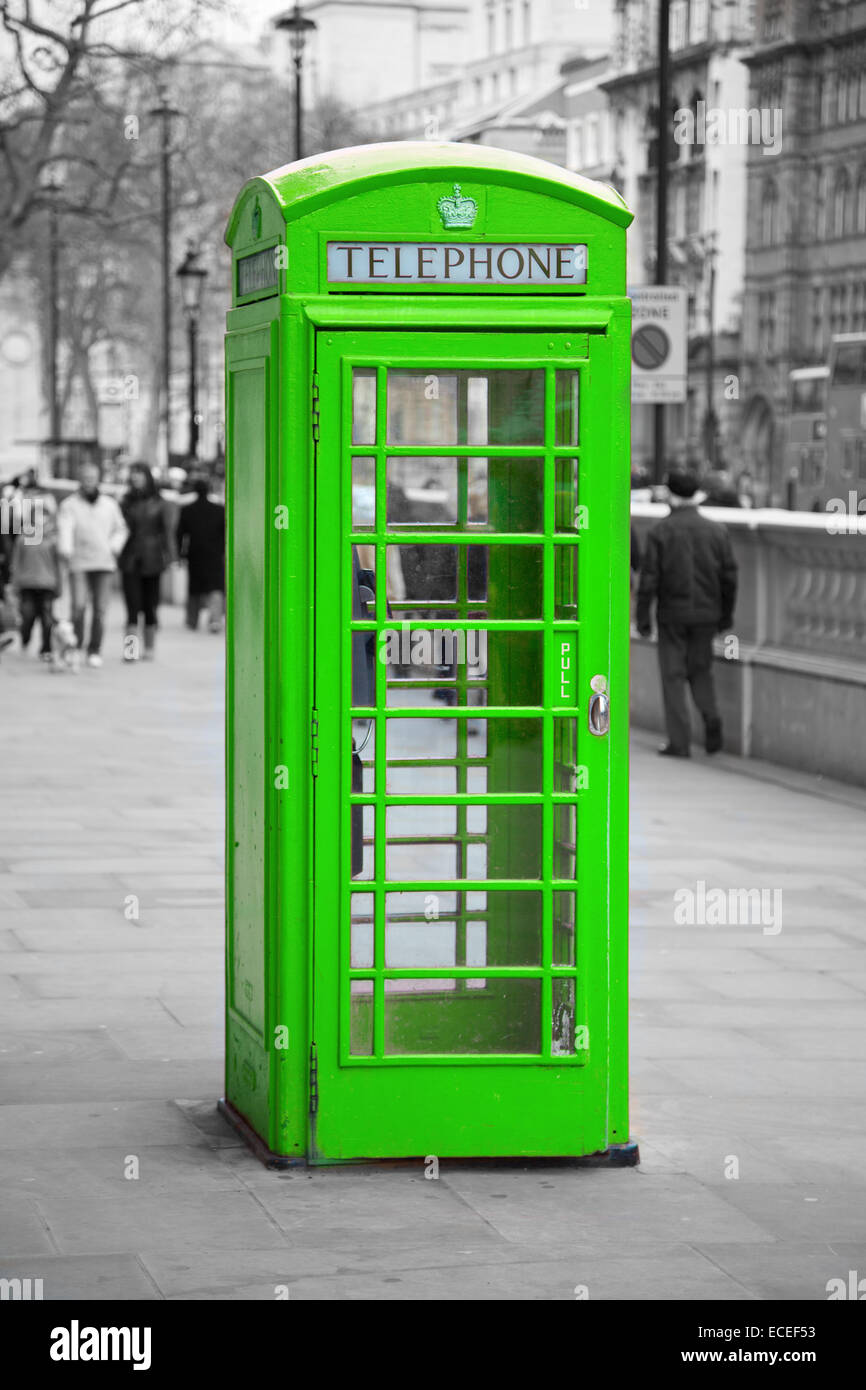 Famous telephone booth in London, UK Stock Photo Alamy