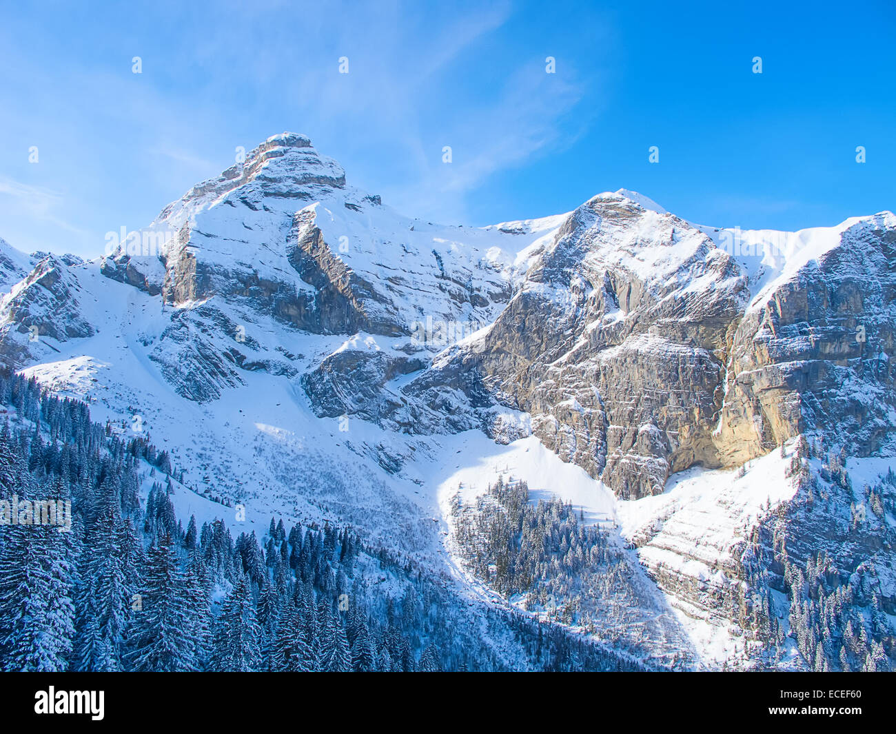 Winter in the swiss alps, Switzerland Stock Photo - Alamy
