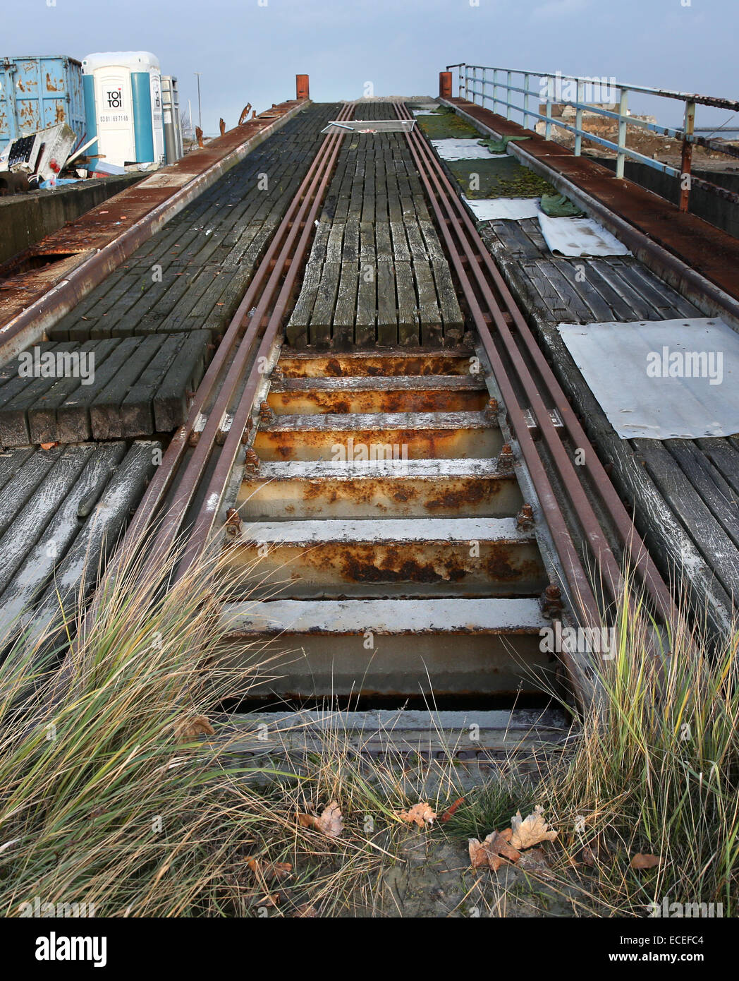 RostockWarnemuende, Germany. 11th Dec, 2014. The old ferry facility to
