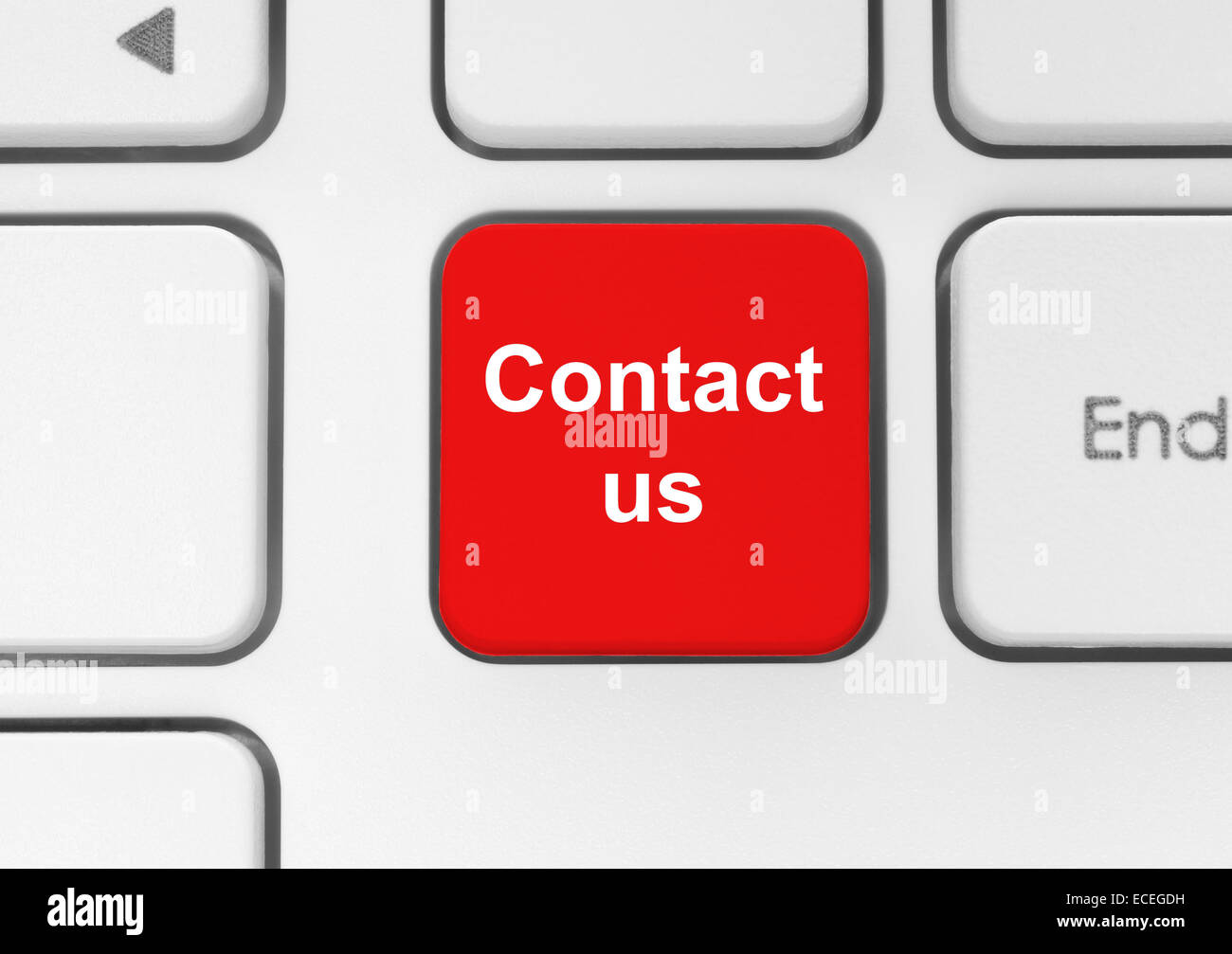 Contact us keyboard button Stock Photo