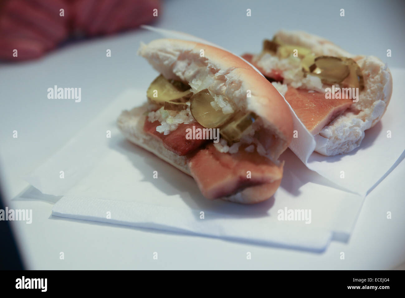 smoked haring sandwich amsterdam street food Stock Photo Alamy