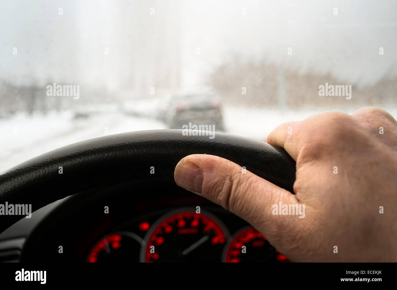 Hand on the Wheel Stock Photo Alamy