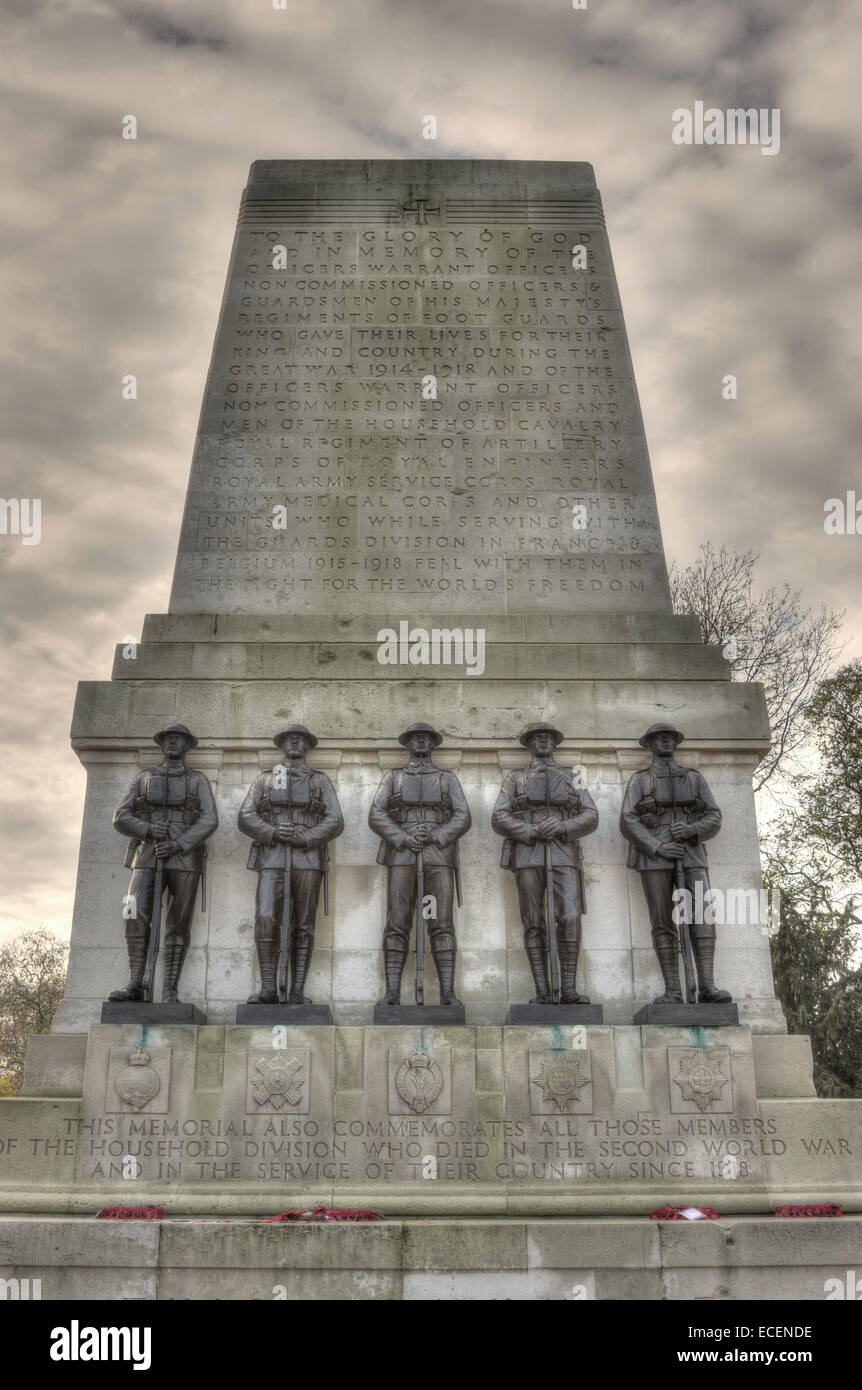 war memorial to the household regiments  St James Park Stock Photo