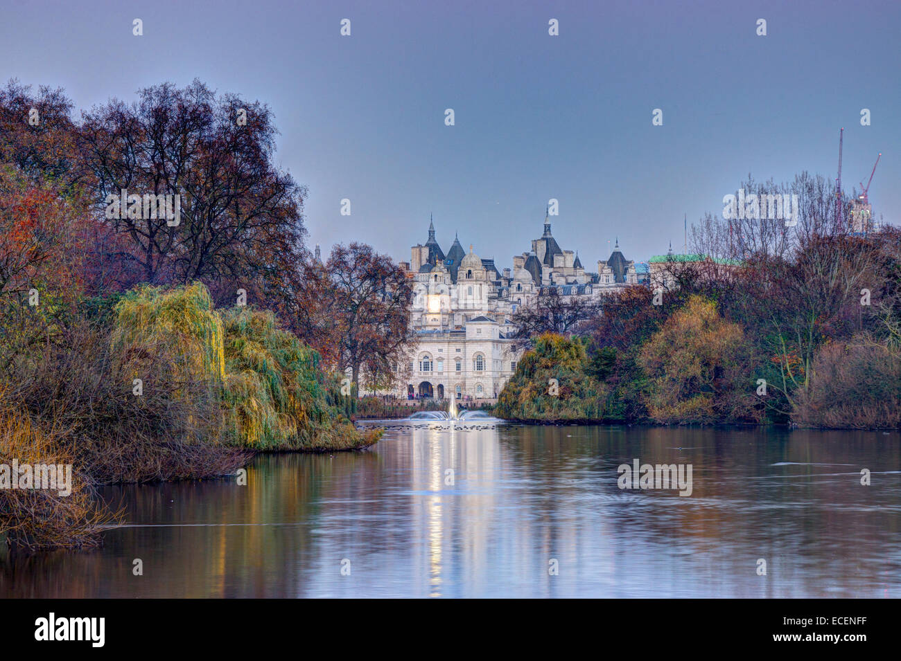 St James Park.  London  View of Horseguards Parade Stock Photo