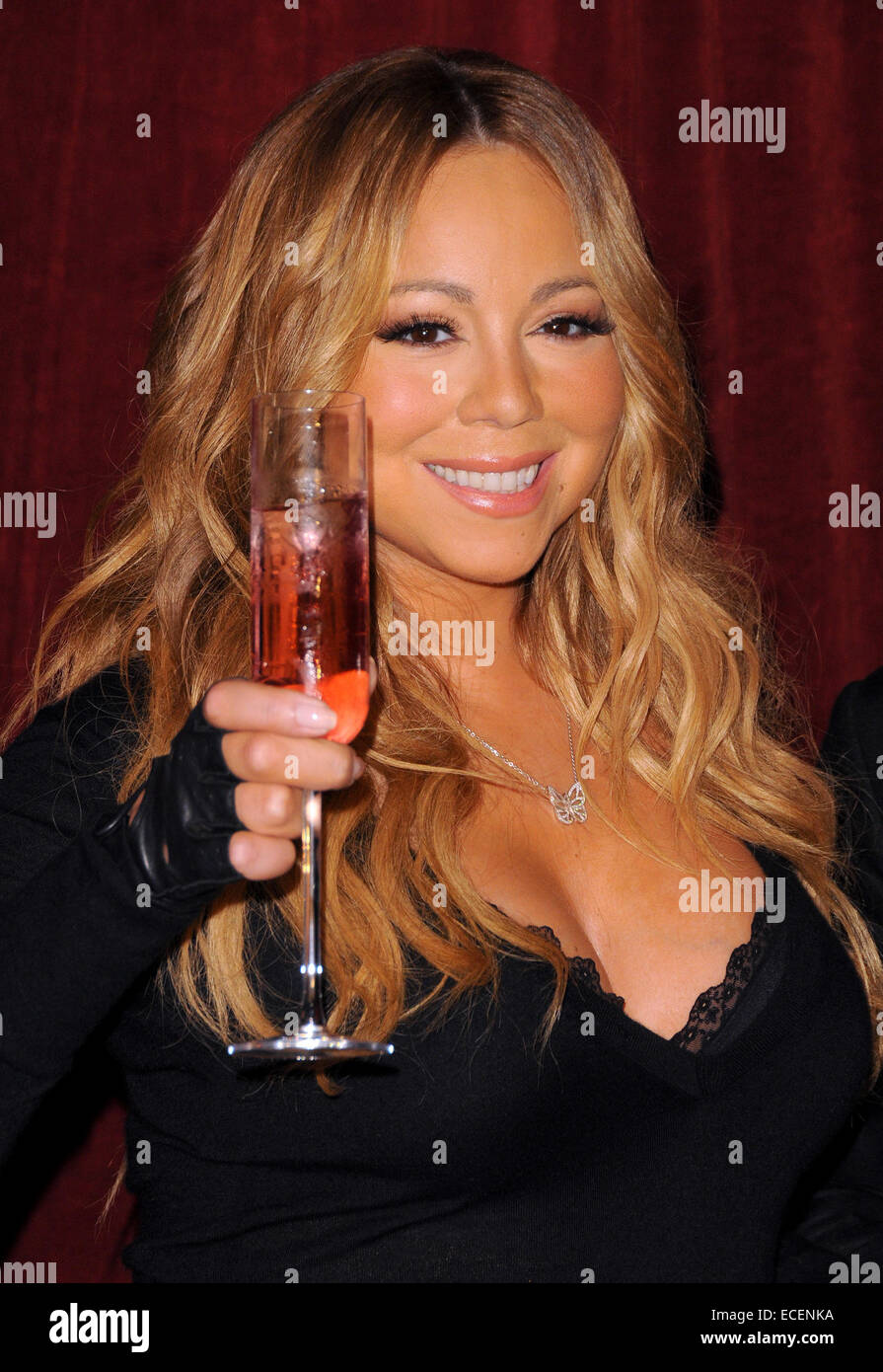 Mariah Carey announces her new Go N'Syde bottle 'Butterfly' during a
