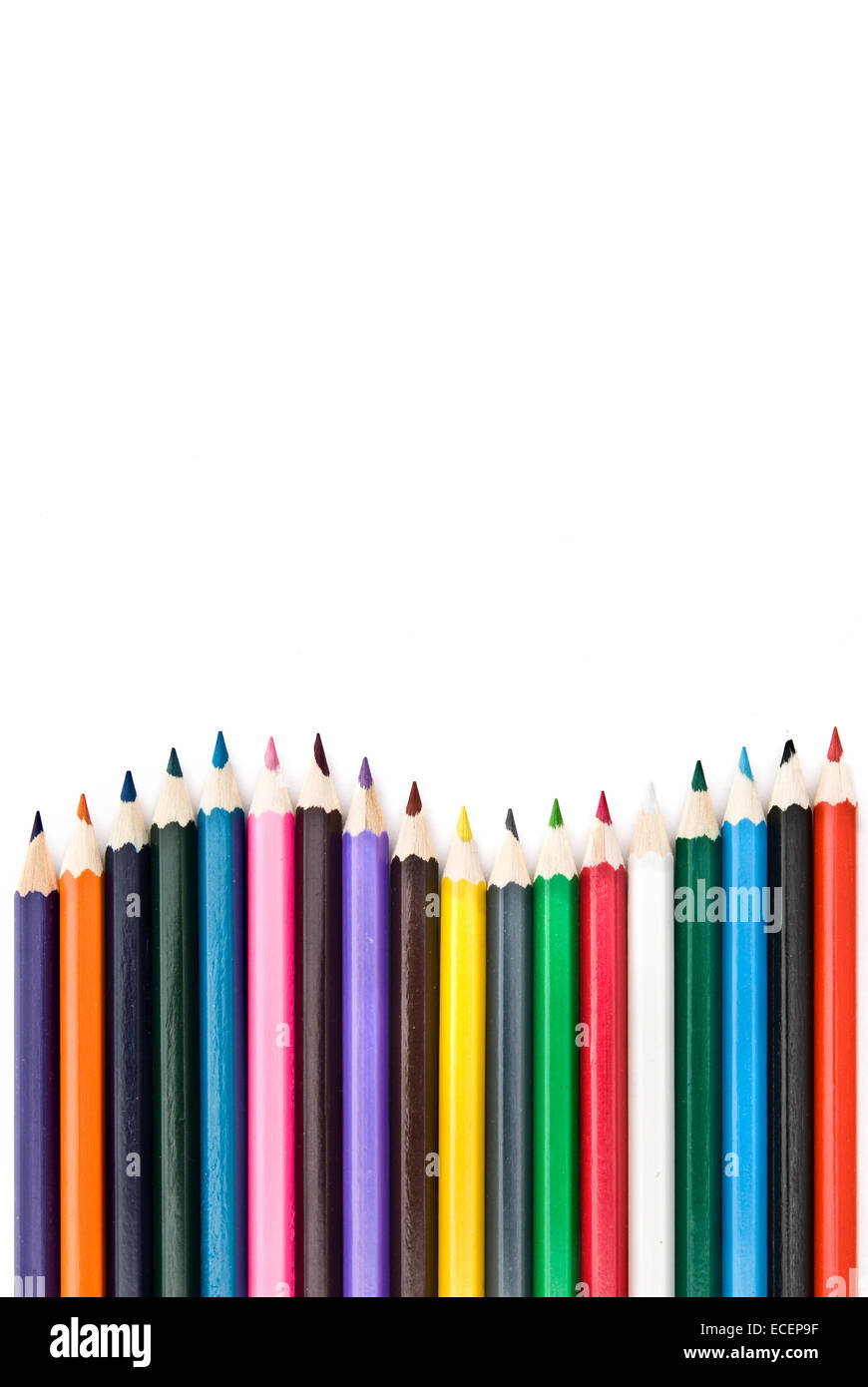 color pencils isolated on white Stock Photo - Alamy