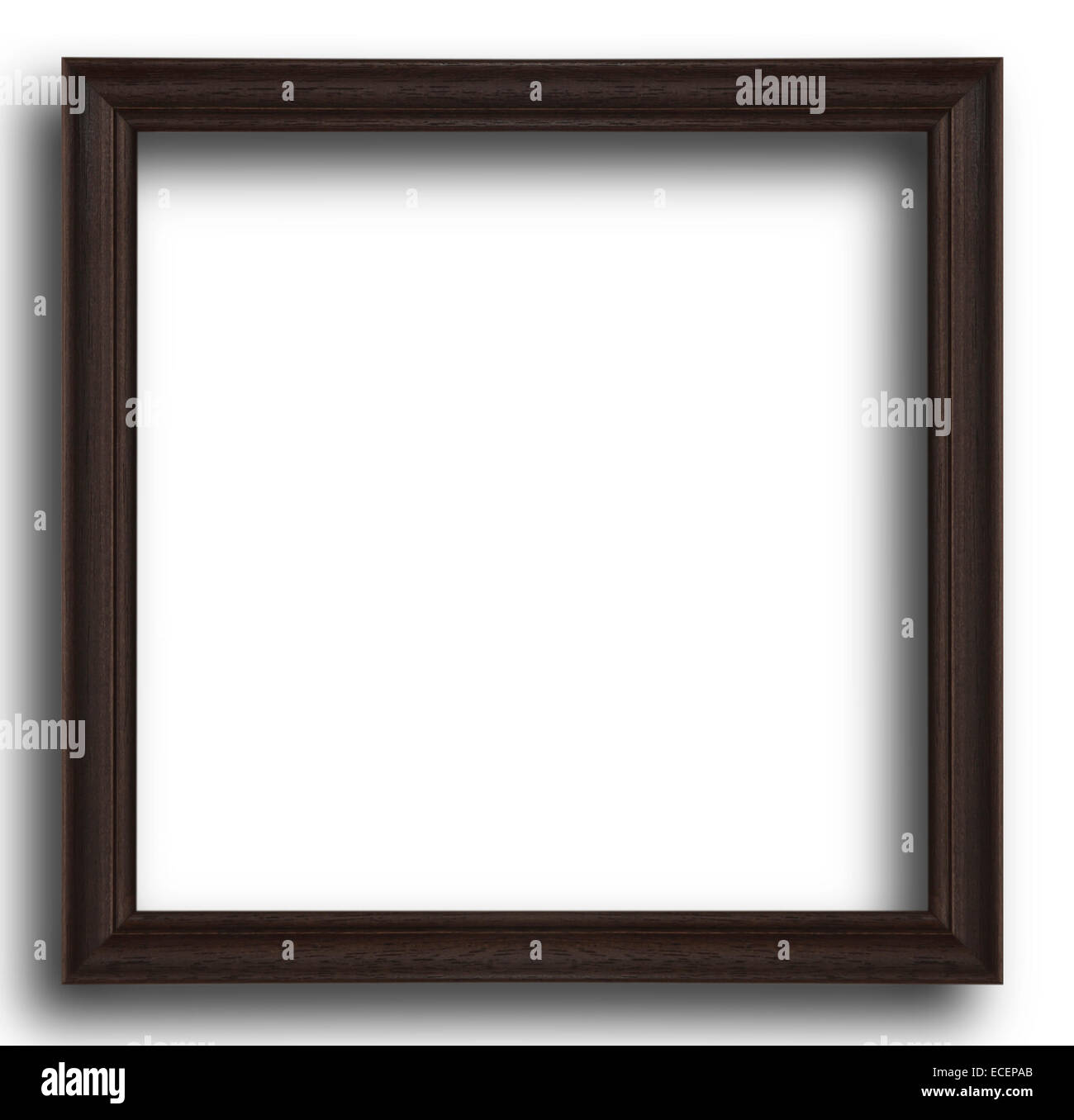 Old wooden picture frame isolated on white background Stock Photo - Alamy