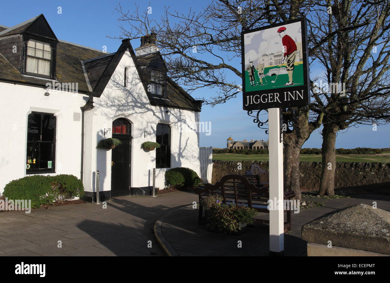 Exterior of Jigger Inn St Andrews Scotland December 2014 Stock Photo