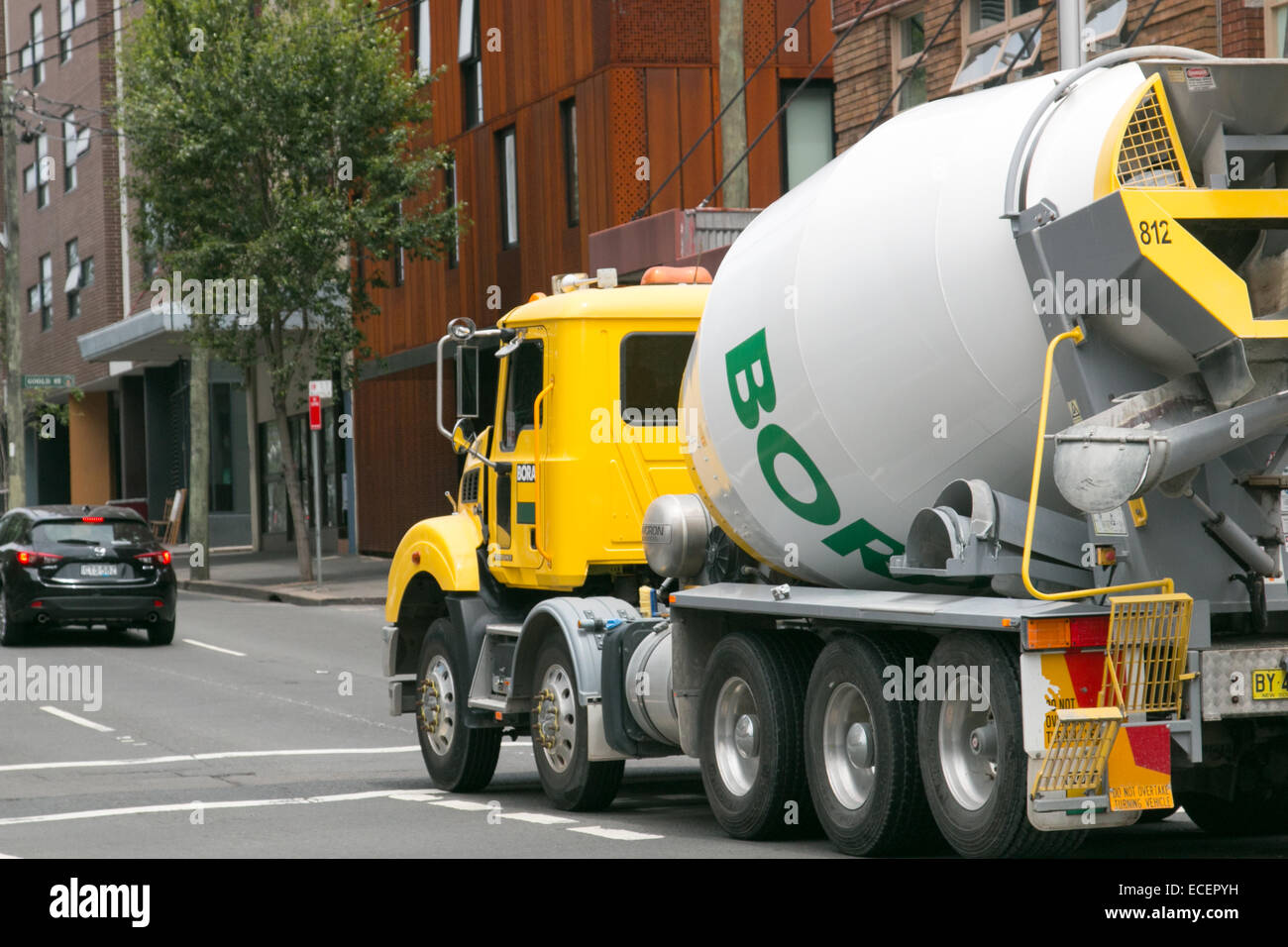 Boral ready mix concrete cement lorry in sydney,australia Stock Photo