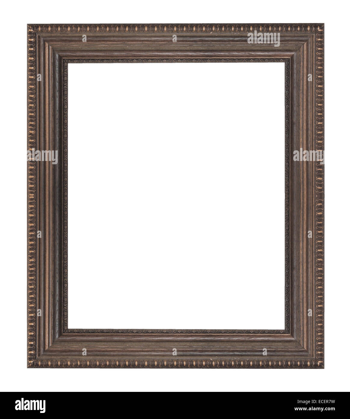 Wooden picture frame isolated on white background Stock Photo - Alamy