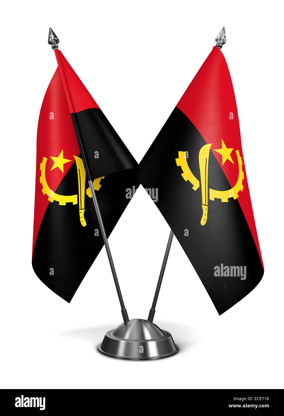 Angola - Miniature Flags. Stock Photo