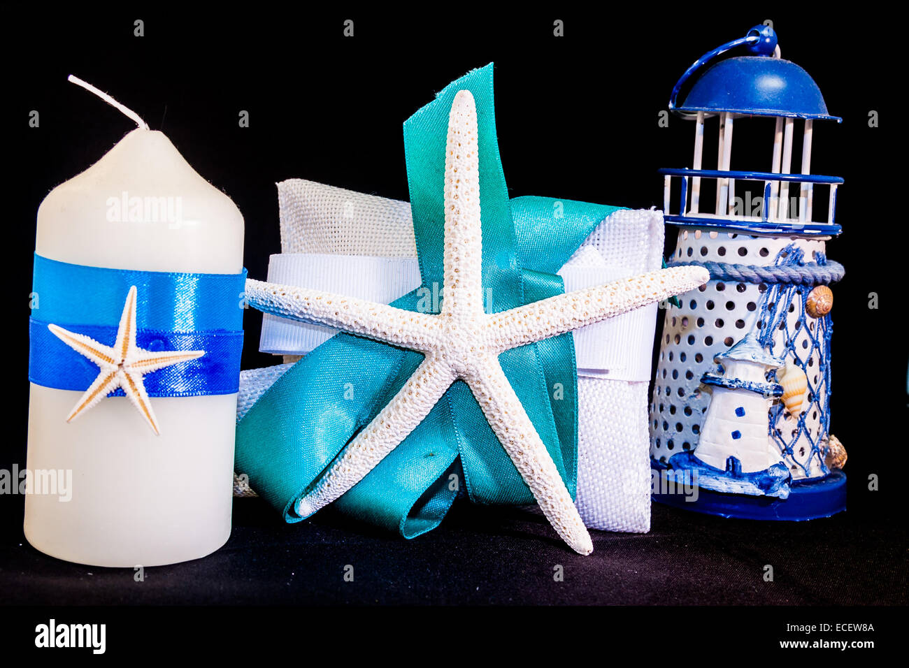 Marine wedding. Decoration for wedding party Stock Photo Alamy