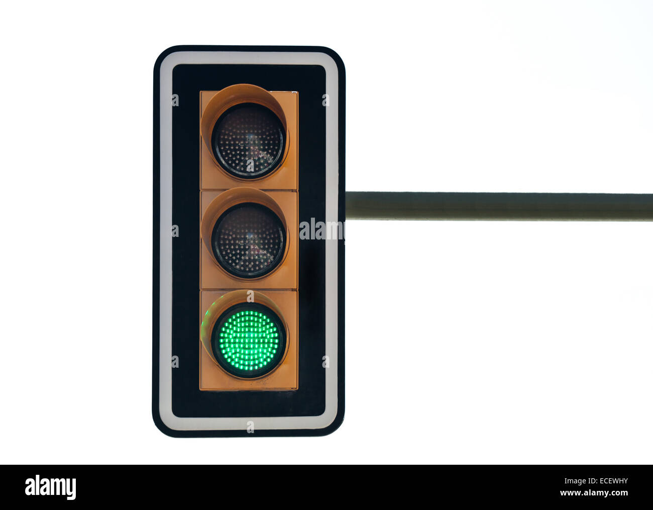 traffic lights with green isolated on white background Stock Photo Alamy
