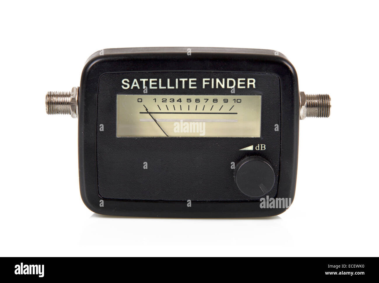 Satellite signal finder isolated on white background. Stock Photo