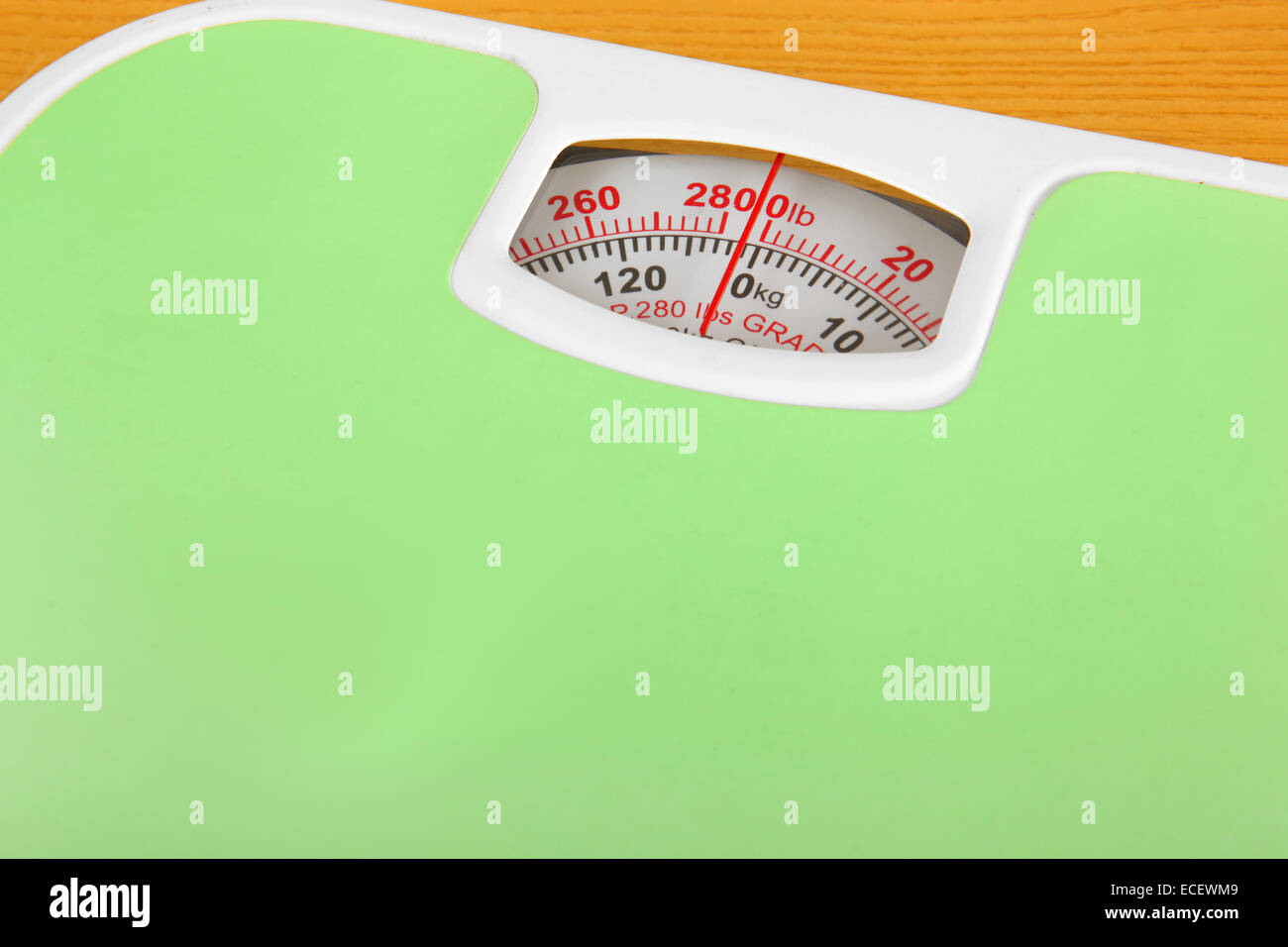 Green bathroom scale isolated on white background Stock Photo - Alamy