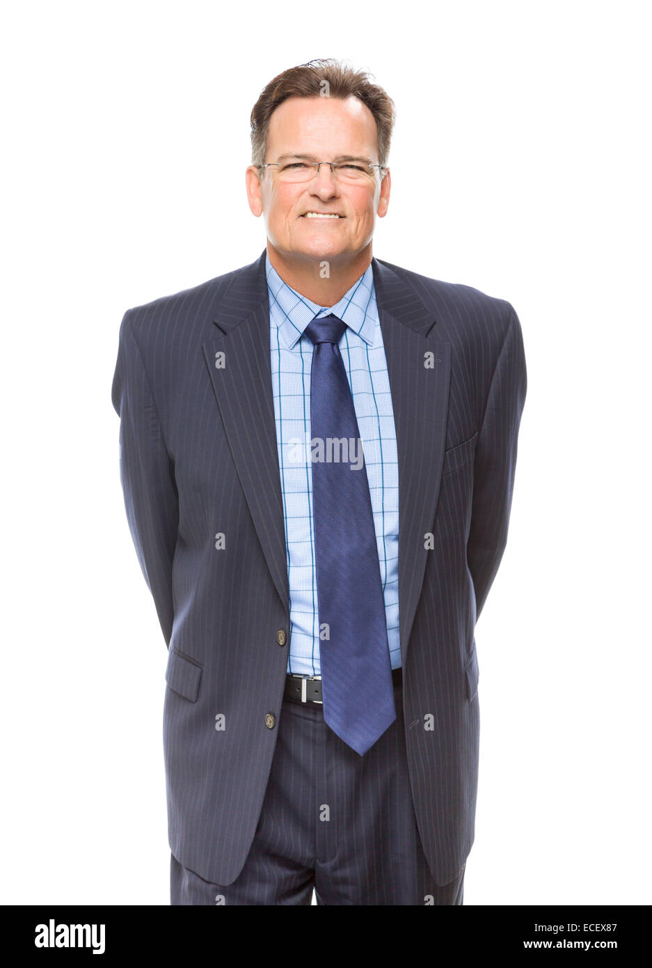 Handsome Businessman Smiling in Suit and Tie Isolated on a White ...