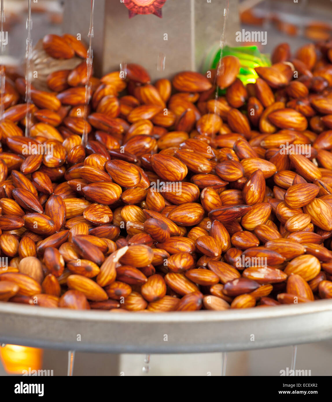 Sale of fresh almonds from Puglia soaked in water Stock Photo Alamy