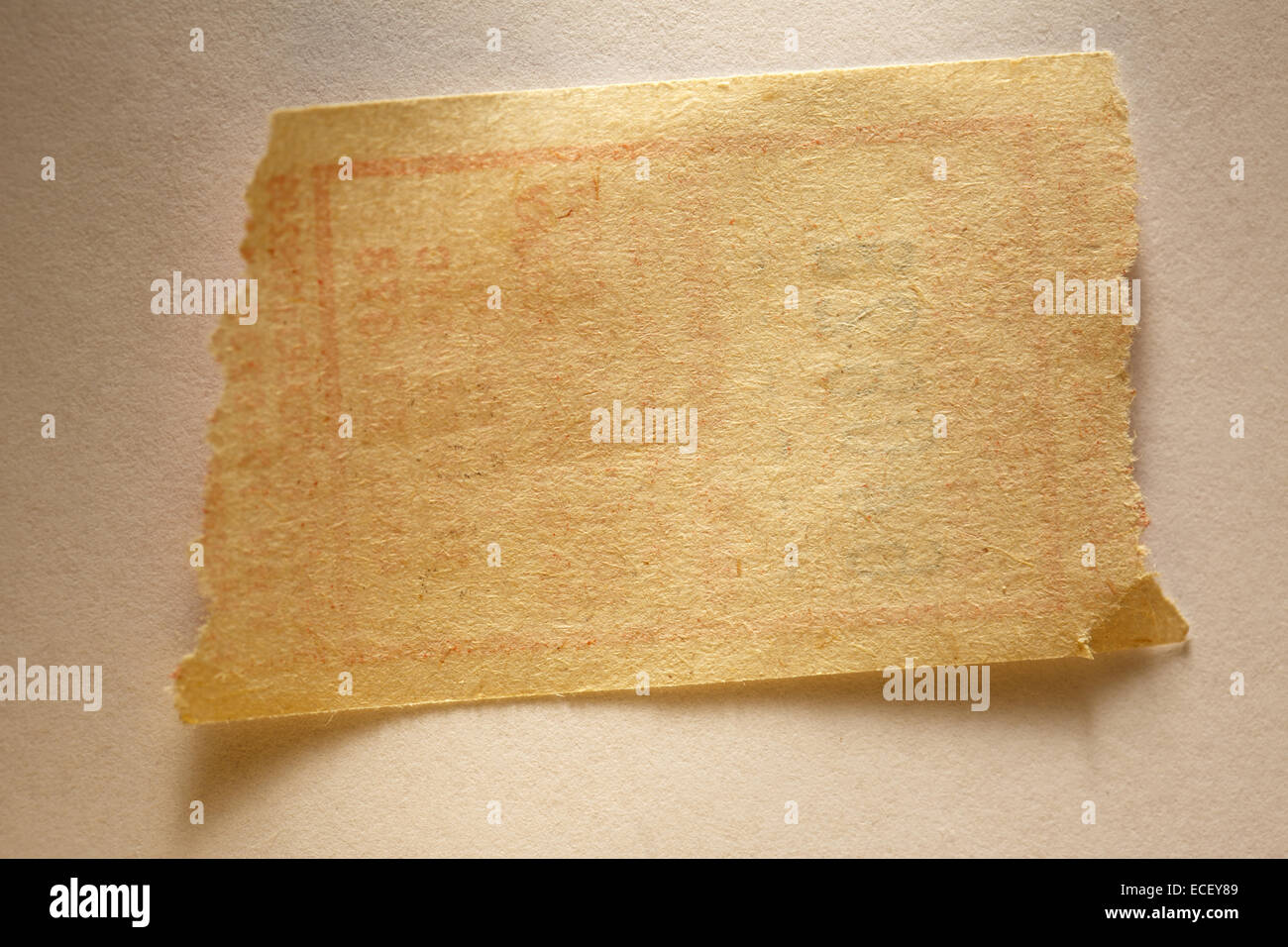 Blank ragged piece of paper Stock Photo