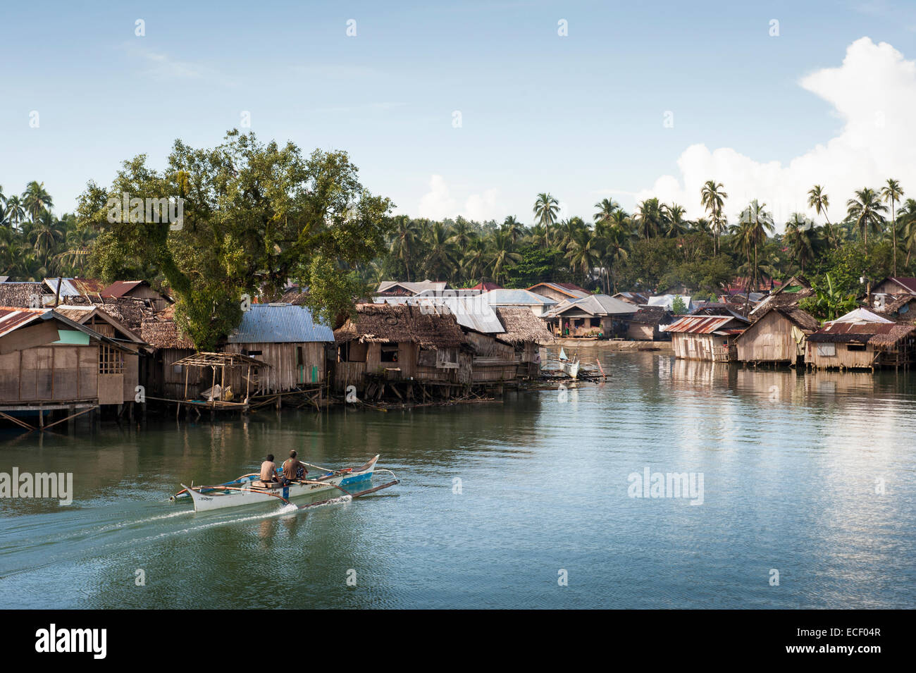 Coastal neighborhood, Mindanao Stock Photo