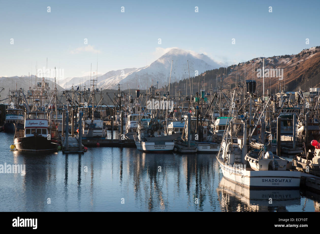 Kodiak fishing harbor Stock Photo