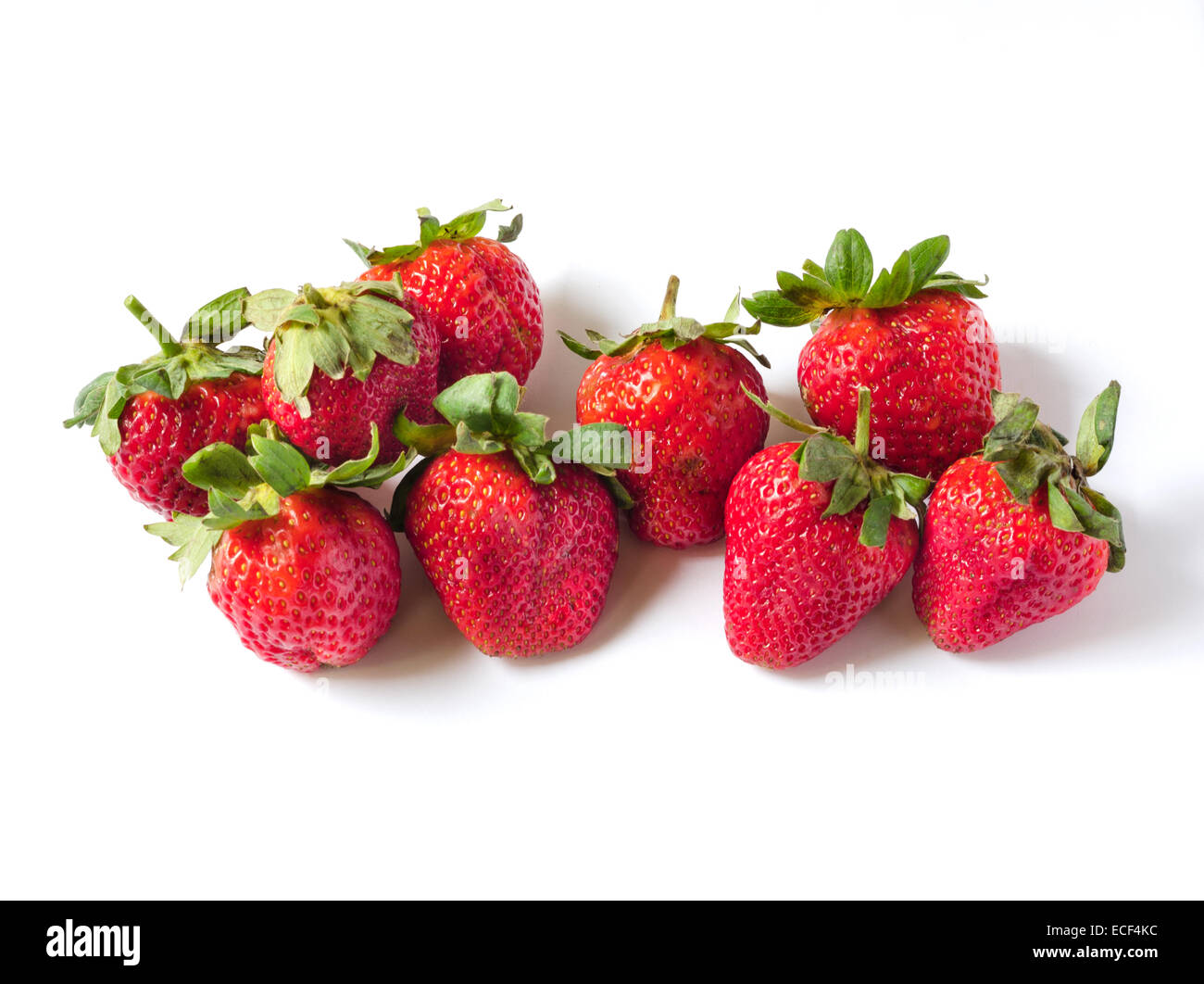 Fresh red ripe strawberries on white background Stock Photo - Alamy
