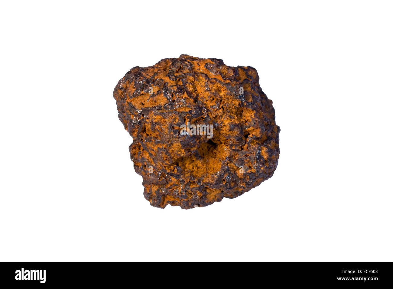 Goethite (iron-bearing mineral, iron ore) Stock Photo
