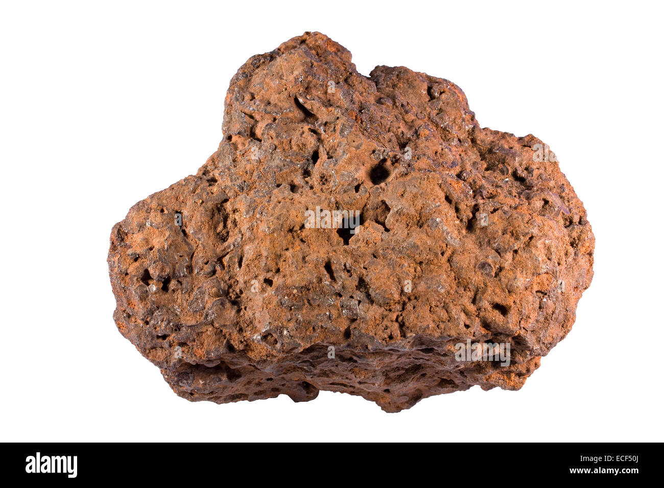Bog iron (composed of minerals goethite and hematite) Stock Photo