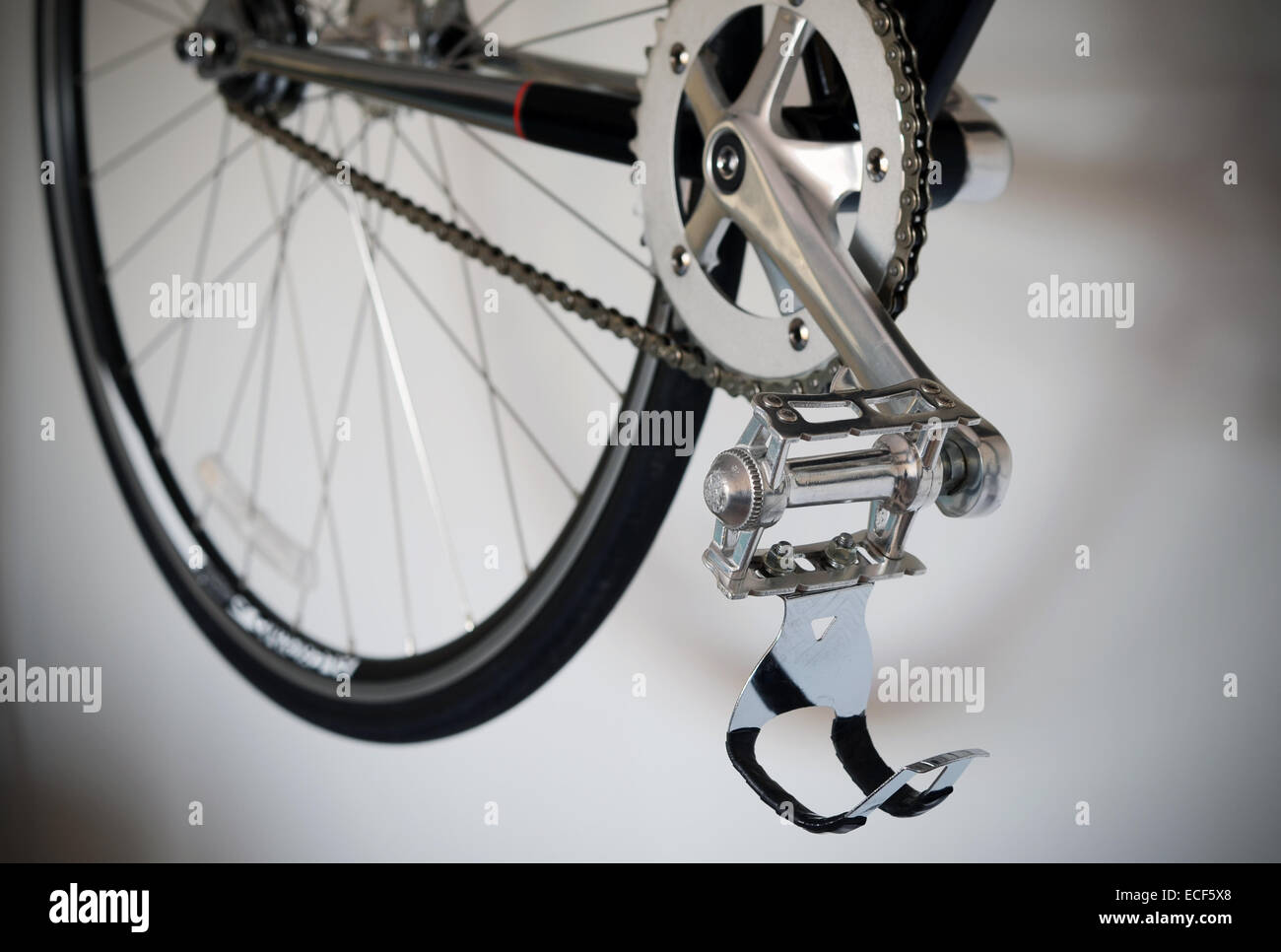 Close up of bicycle's pedal detail Stock Photo