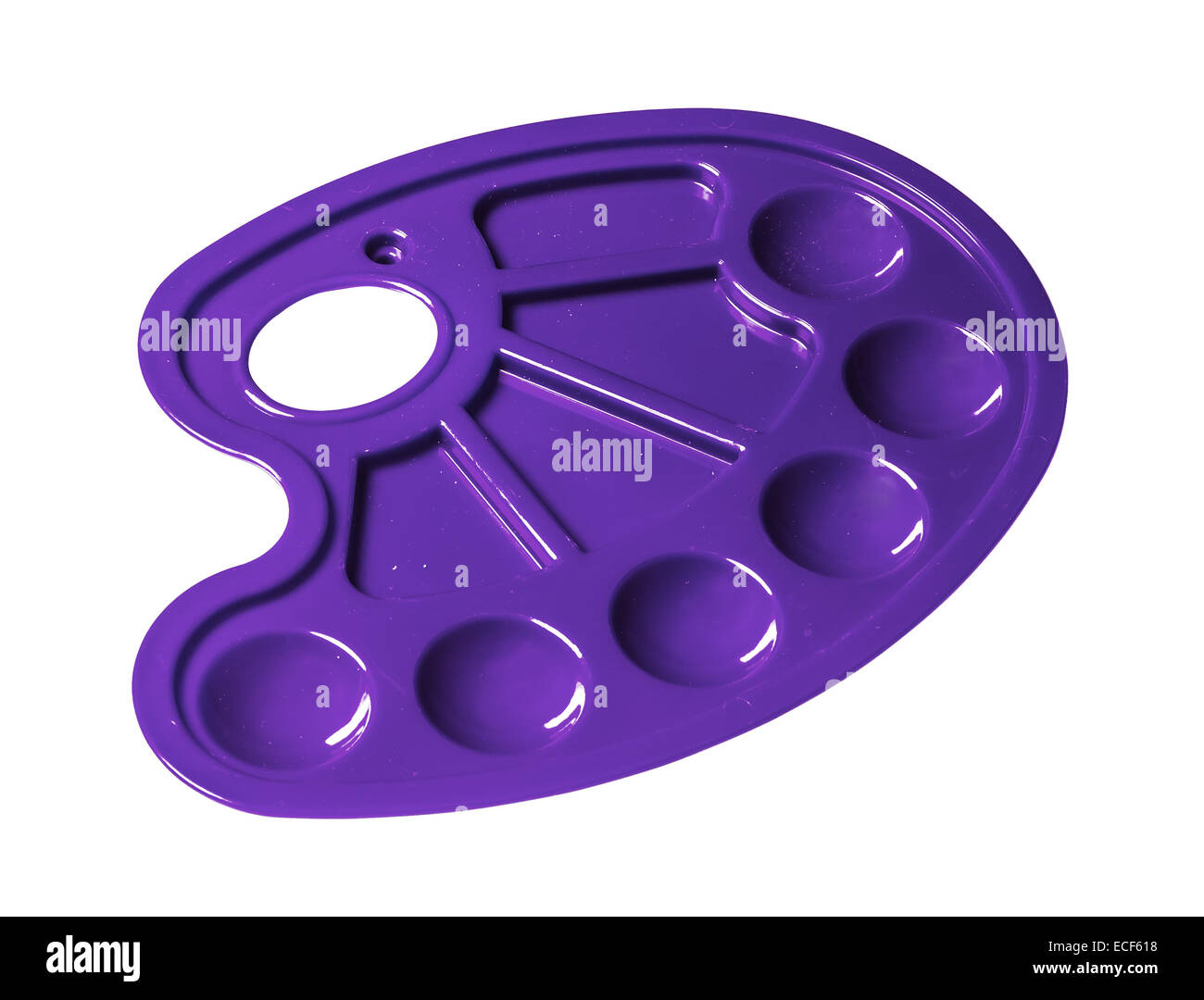 Plastic painter's palette isolated on white background Stock Photo Alamy
