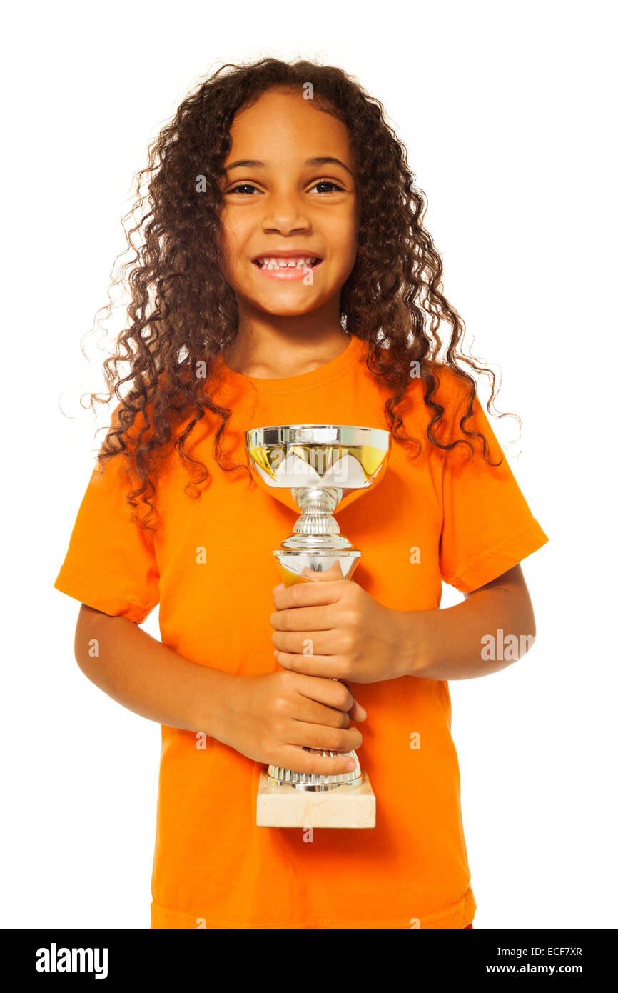 Girls football trophy isolated hires stock photography and images Alamy