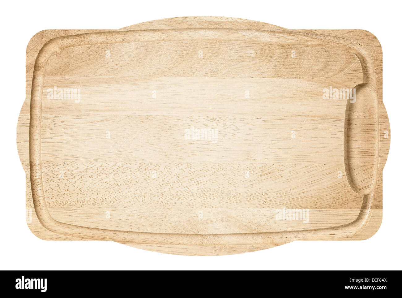 Brown light wooden cutting board. Stock Photo