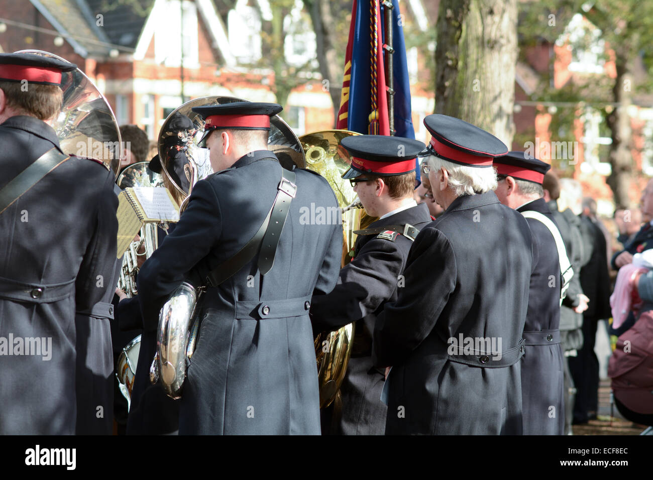 Remembrance Day Sunday parade Bedford, England Salvation Army band