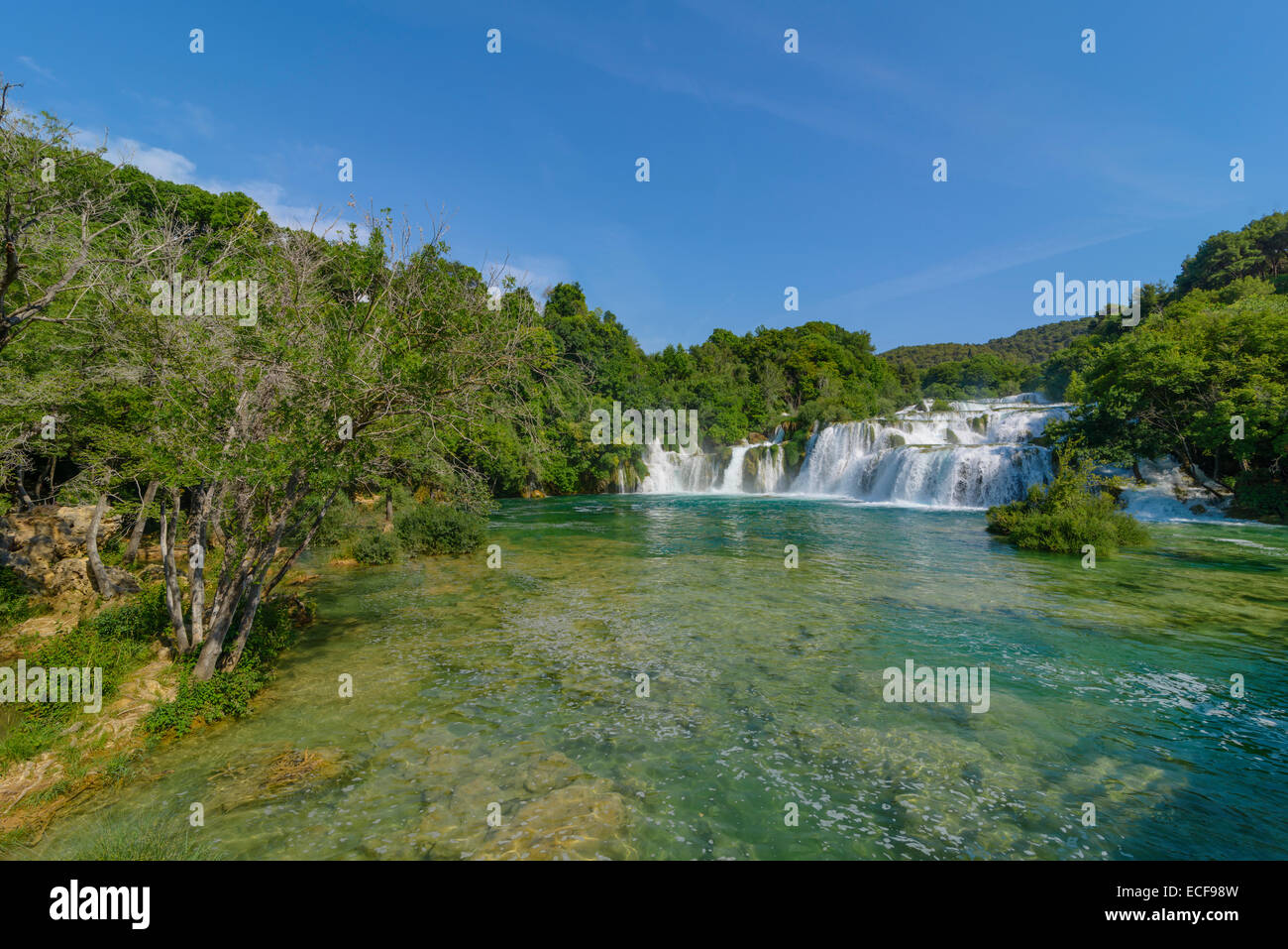 Krka Nationalpark Kroatien Wasserfall, Krka Park Croatia waterfalls Stock Photo
