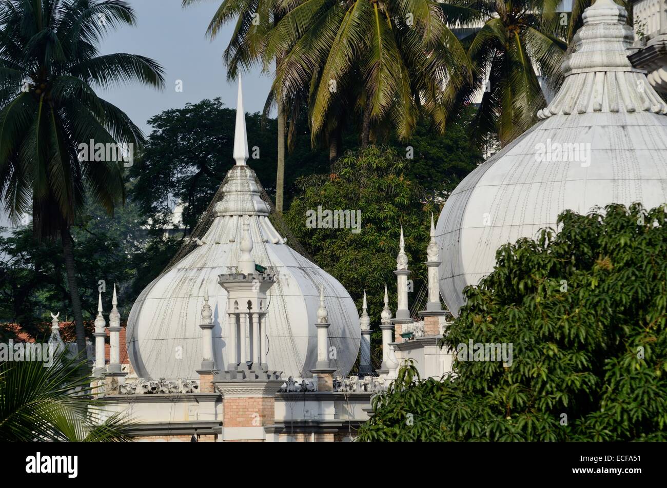 Domes, Masjid Jamek, Kuala Lumpur, Malaysia Stock Photo