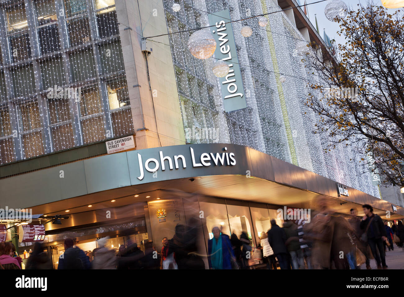 The john lewis store on oxford street hires stock photography and