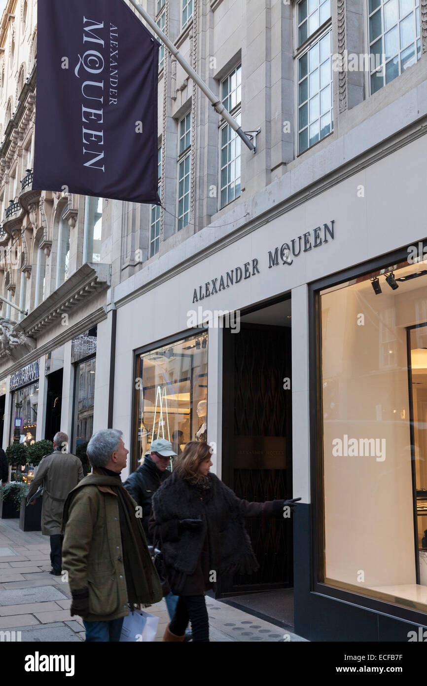 Alexander McQueen fashion store on New Bond Street Stock Photo