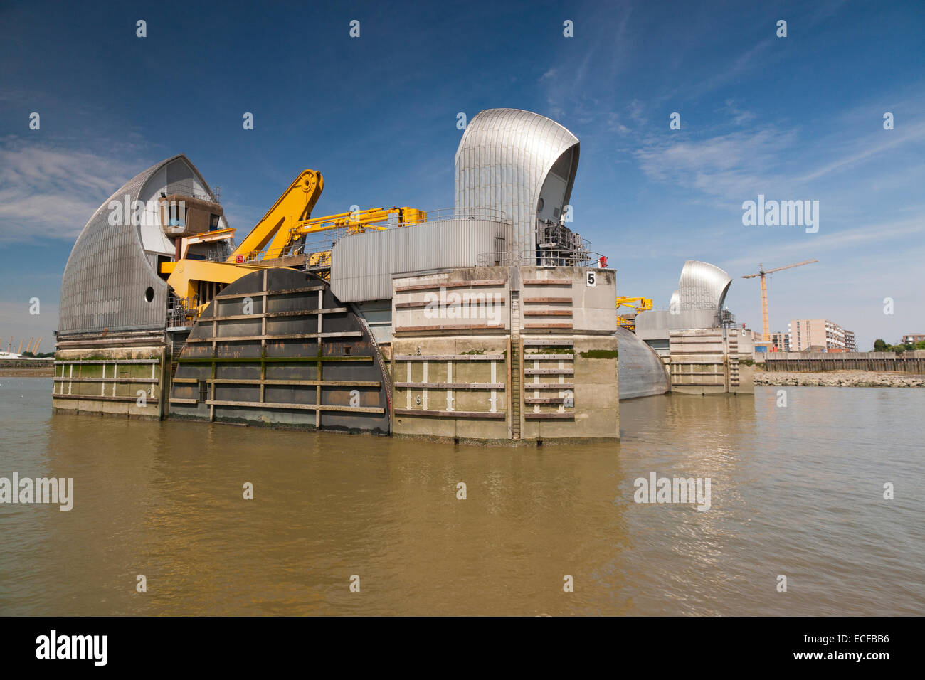 The Thames Barrier From The River Thames London UK Stock Photo Alamy