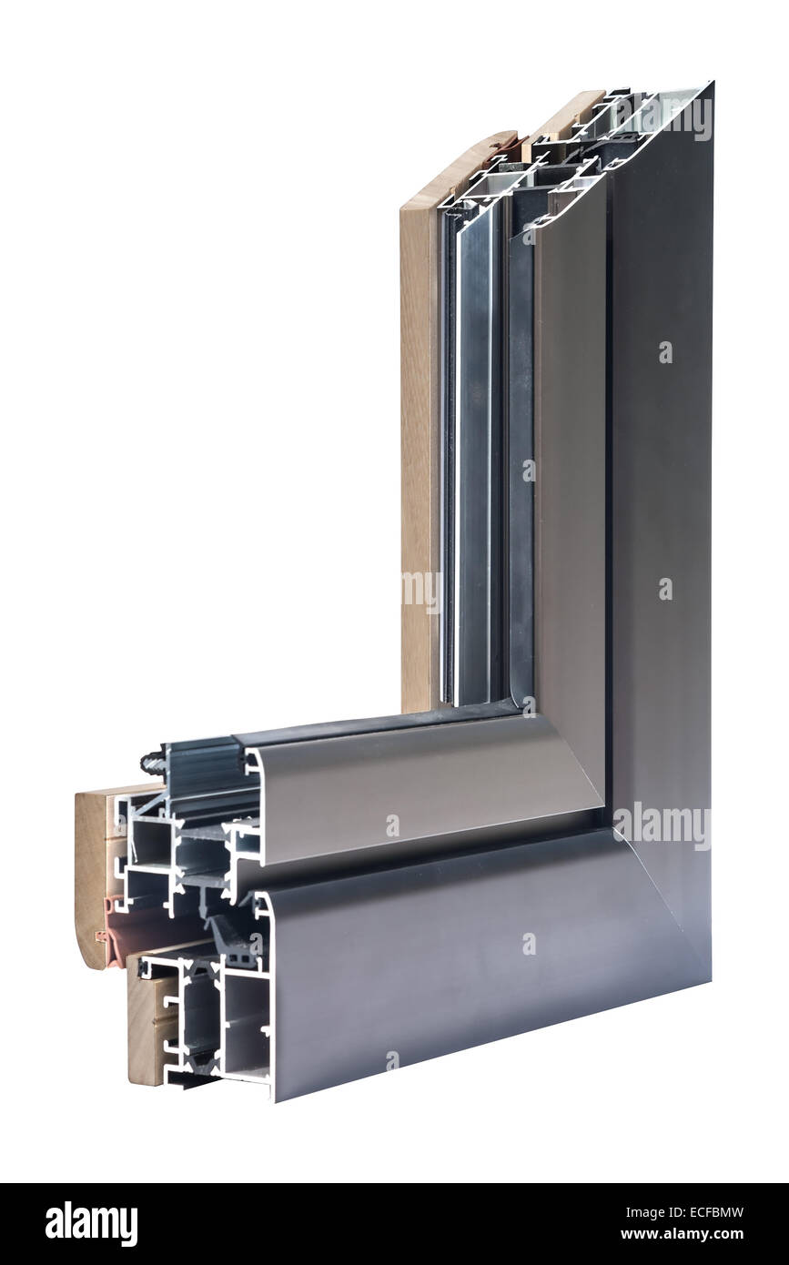 Open Window Profile Profile systems for windows and doors manufacturing - Stock Image Stock ...