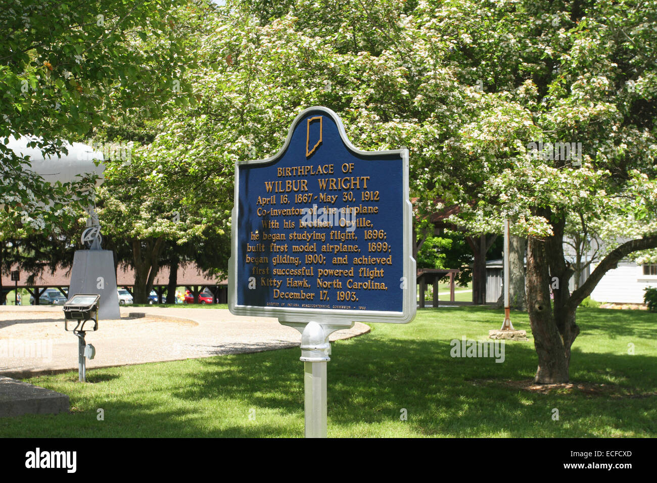 Wilbur Wright Birthplace Historical Marker. Millville, Indiana, USA