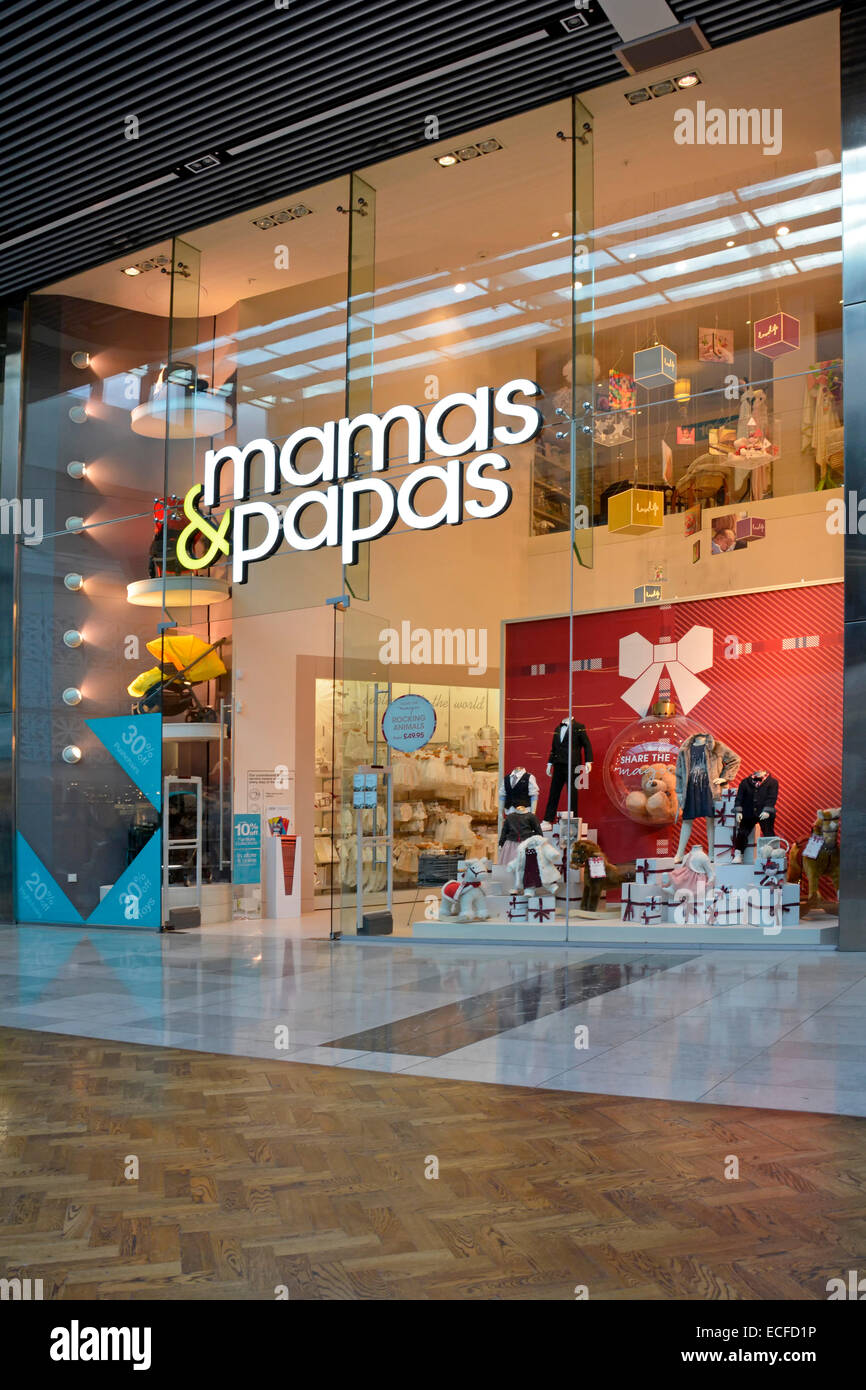 Mamas & Papas baby products at the Westfield Centre at Stratford City East London England UK (earlyish morning) Stock Photo