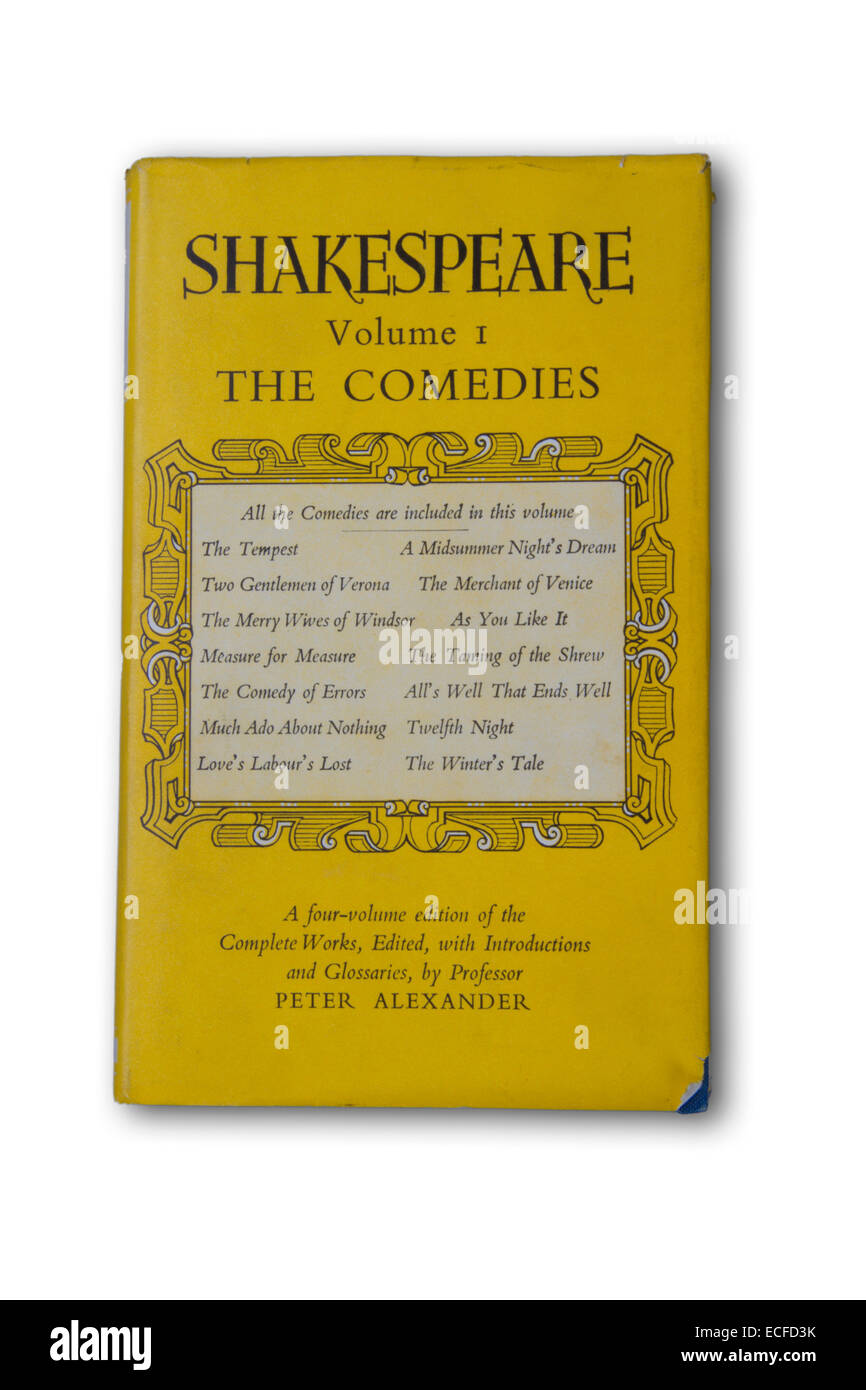 Shakespeare The Comedies book Stock Photo