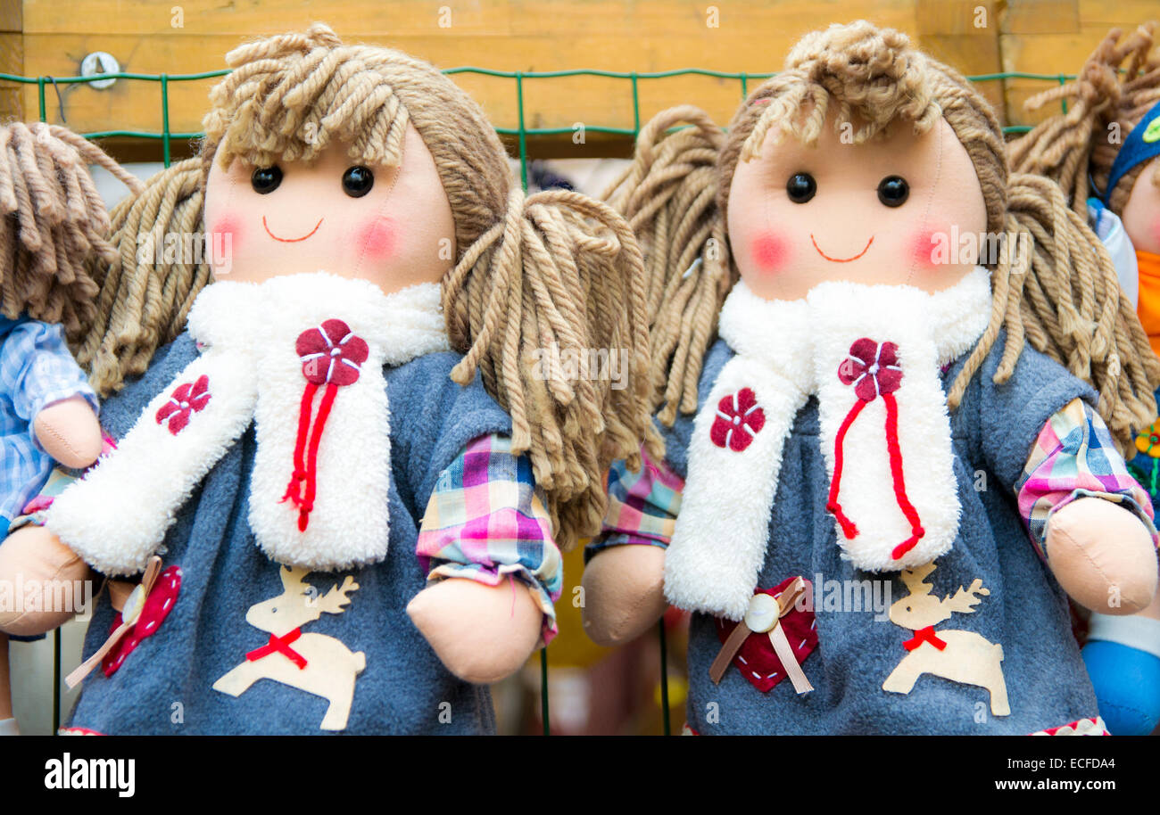 Holiday Christmas Voodoo Doll Soft Stuffed Toy Festive Handmade Dolls 