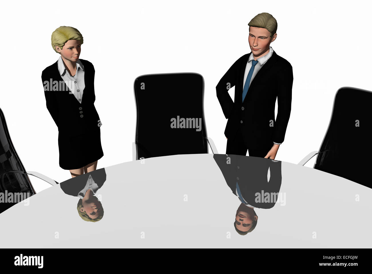 Businessman and businesswoman in the office Stock Photo - Alamy