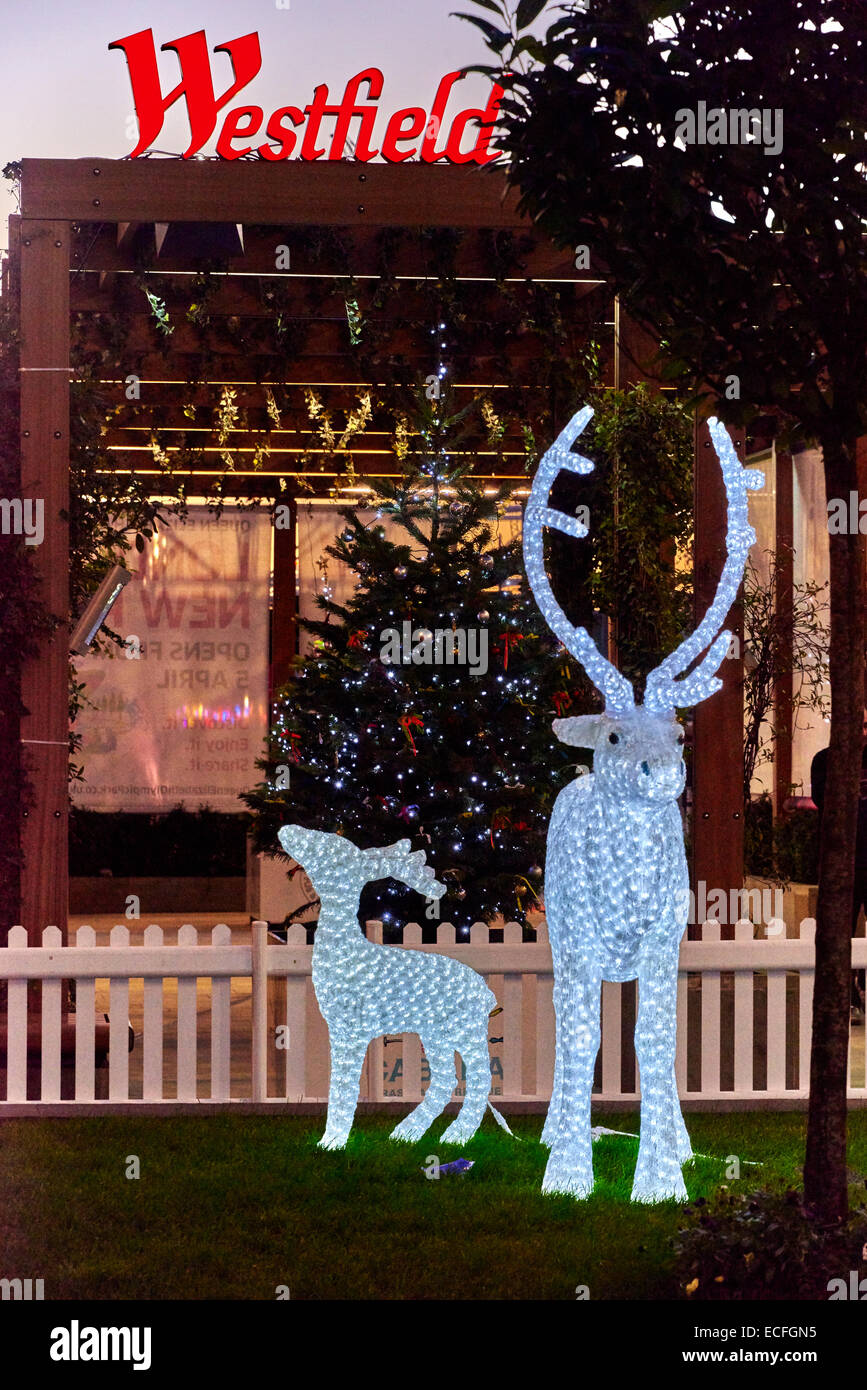 Christmas Lights Stratford London Stock Photo Alamy
