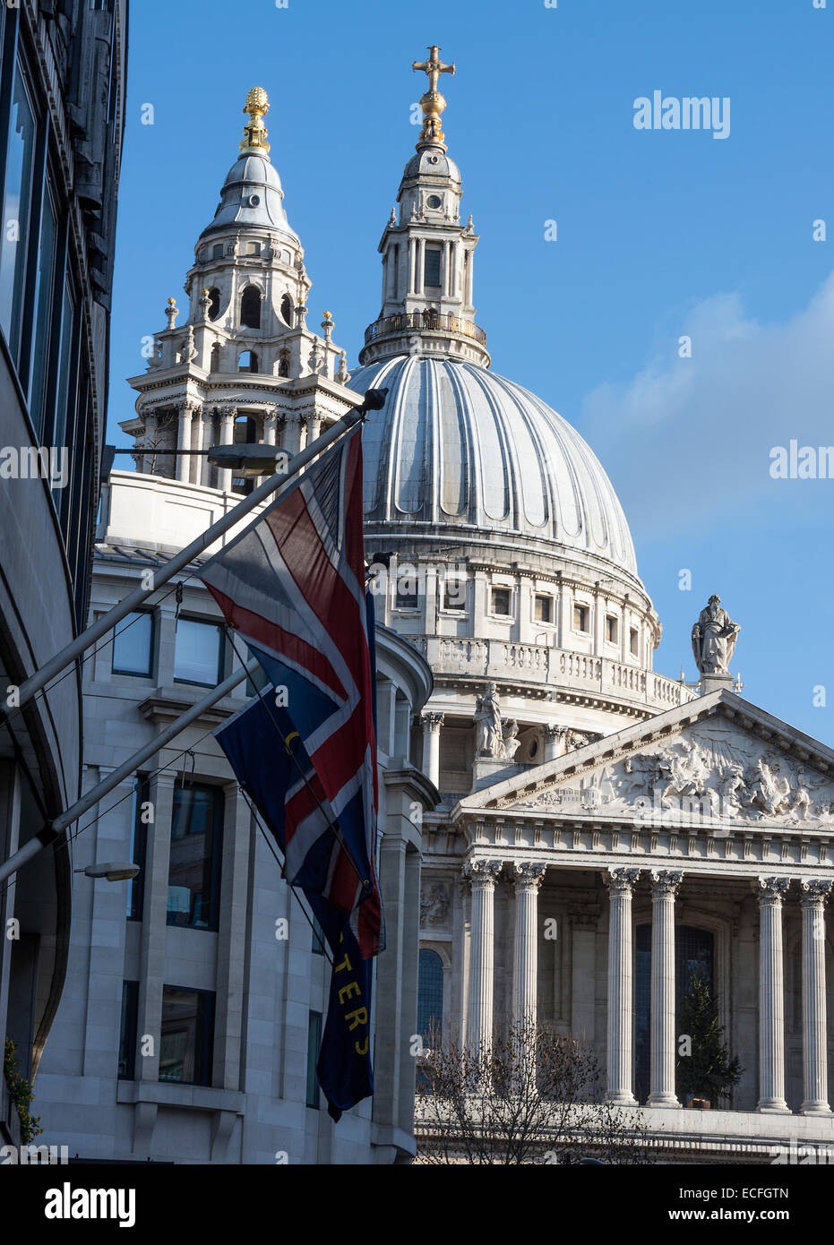 The Famous Dome of St Paul's Cathedral Ludgate Hill City of London England United Kingdom UK Stock Photo