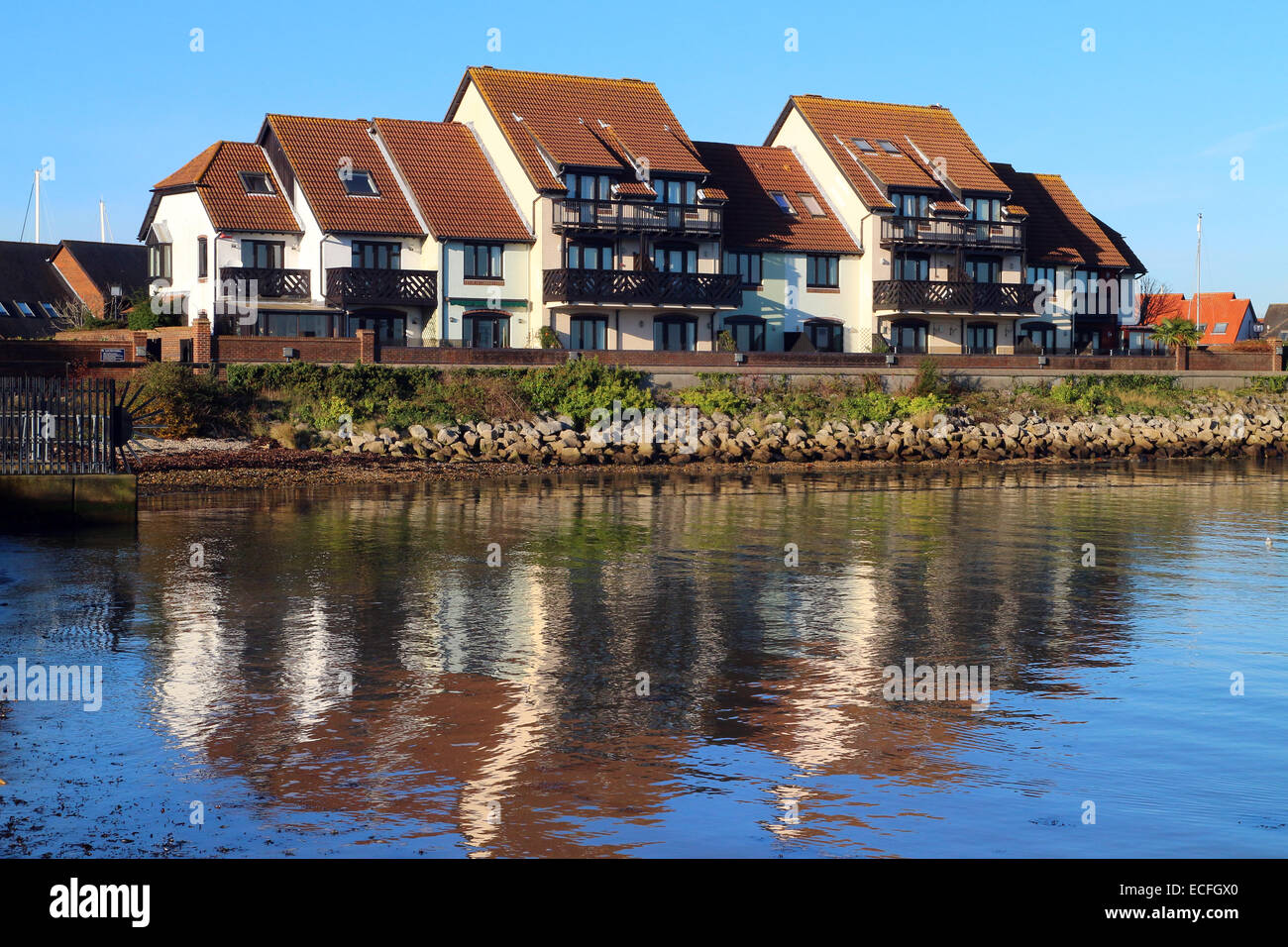 Contemporary waterside development at Hythe Marina Village, a purpose