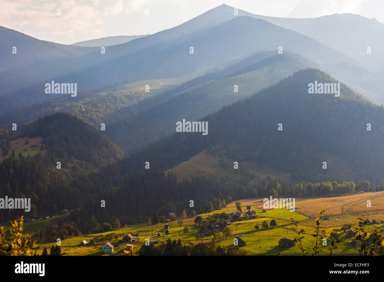 the mountain autumn landscape with colorful forest Stock Photo - Alamy