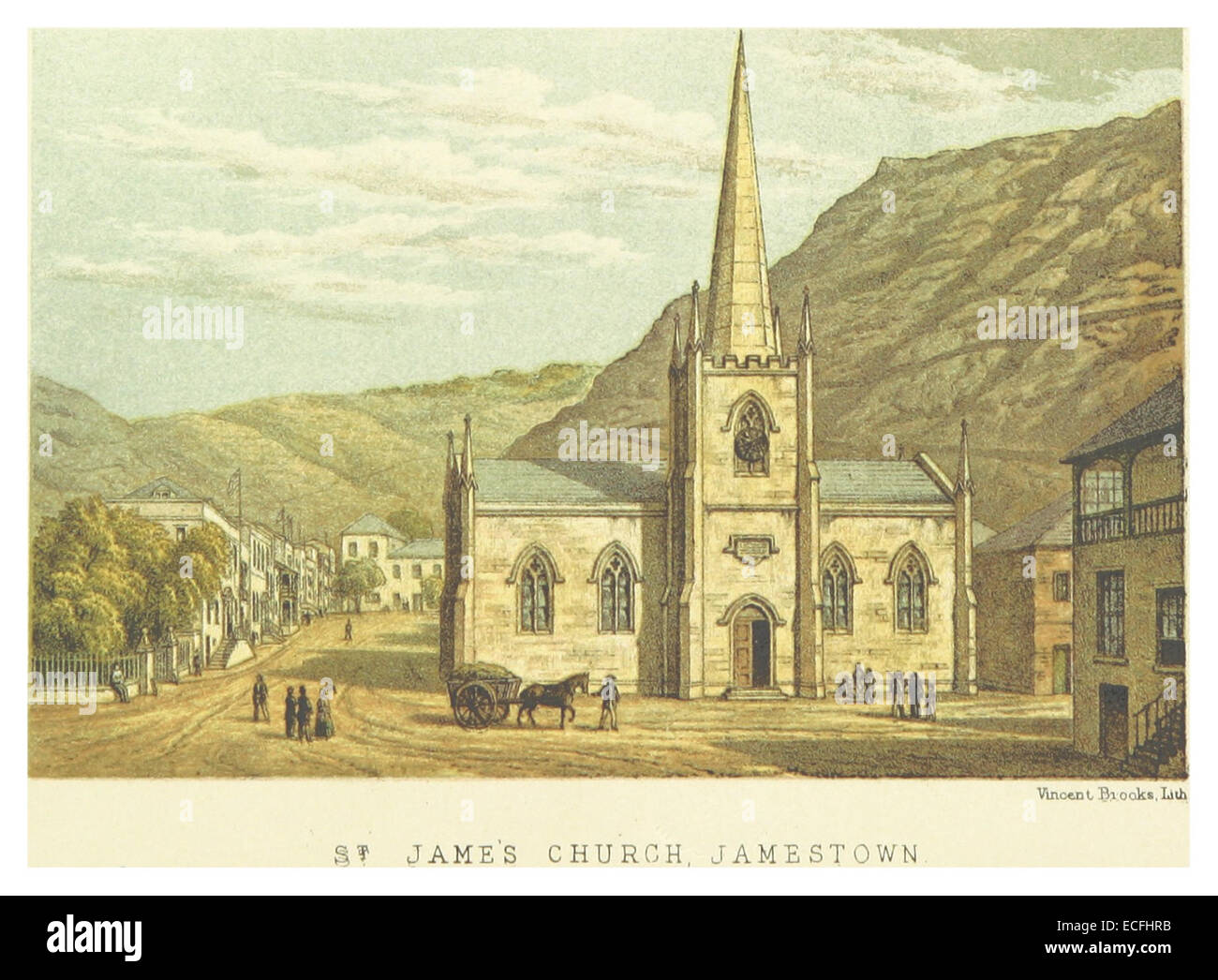 MELLISS(1875) p068 - JAMESTOWN, ST. JAMES CHURCH Stock Photo