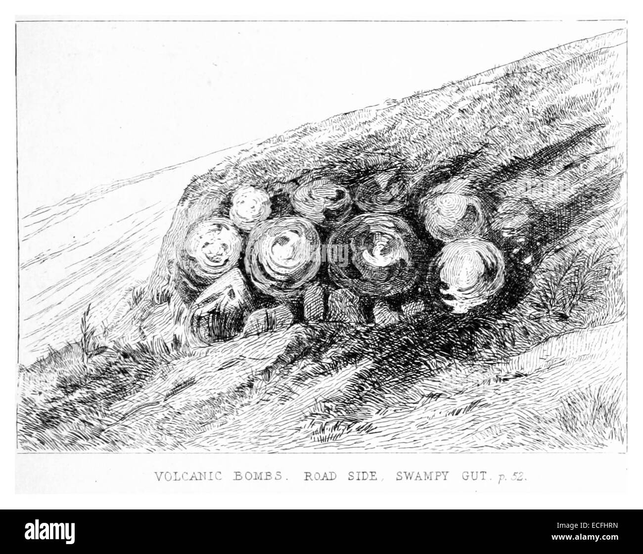 MELLISS(1875) p093 - Volcanic Bombs Stock Photo