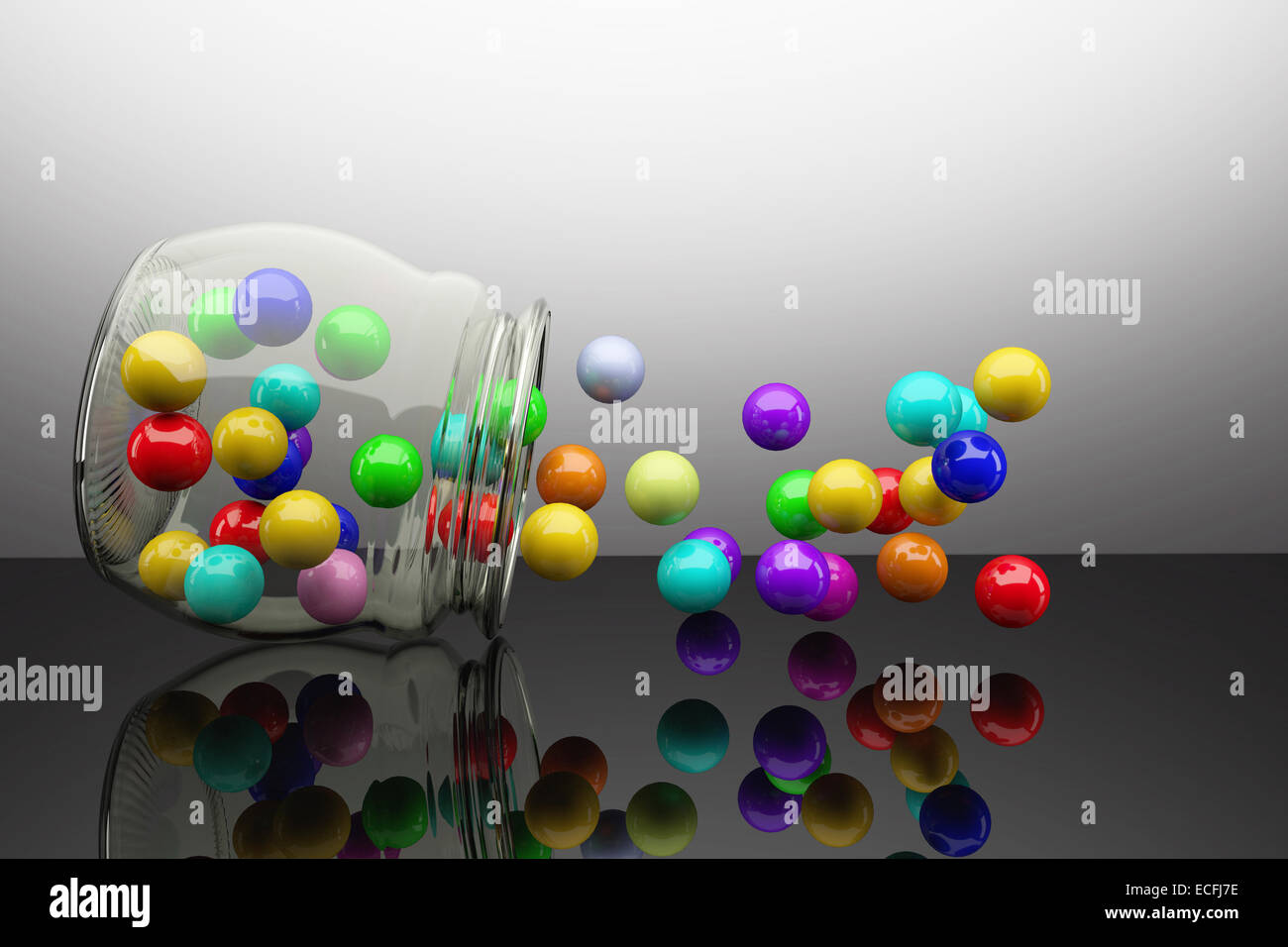 3d rendering of a lot of colored balls Stock Photo - Alamy